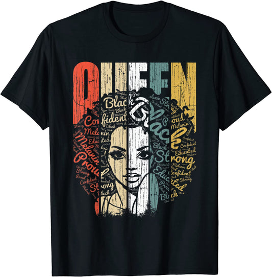 African American Shirt for Educated Strong Black Woman Queen T-Shirt
