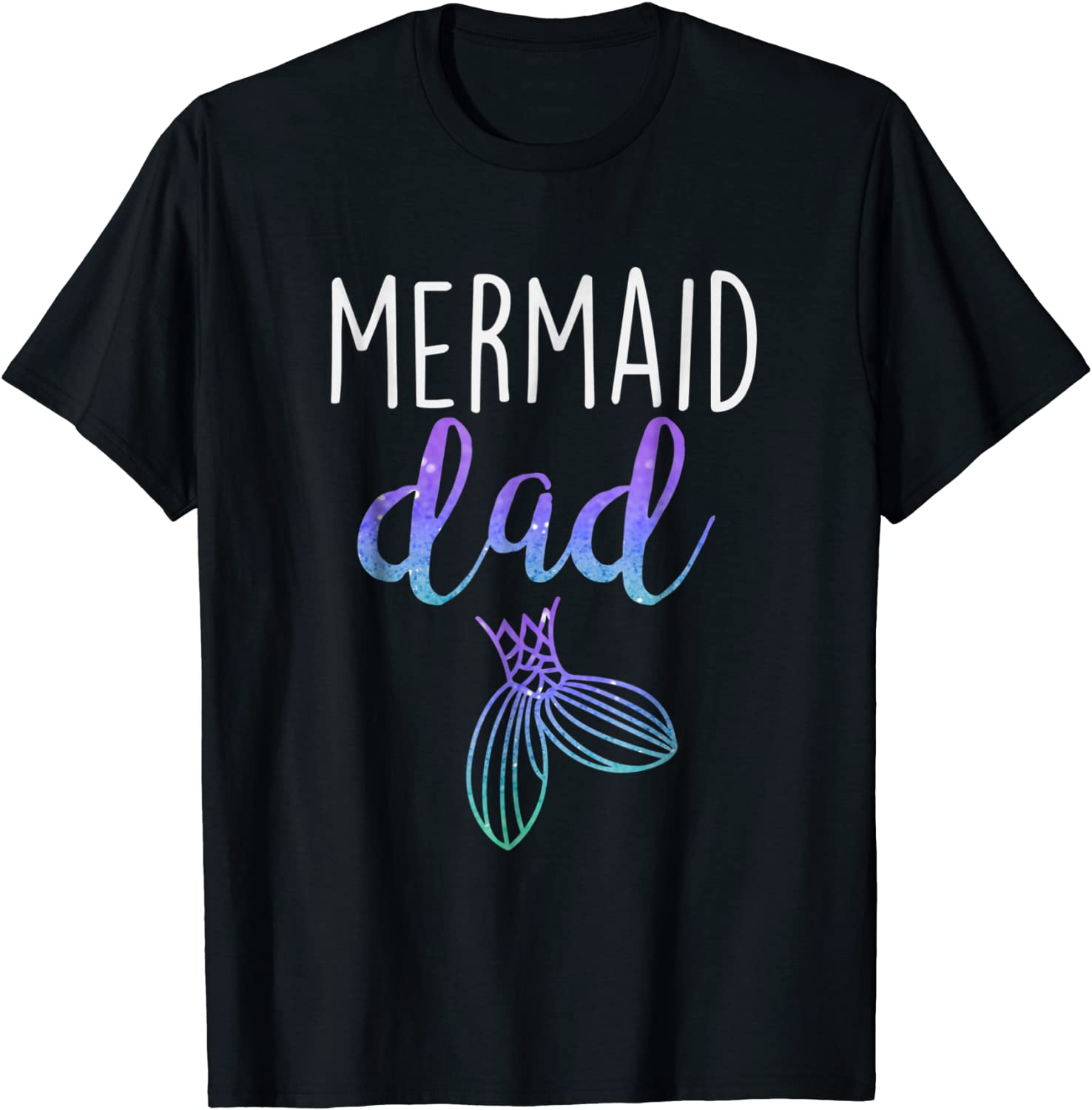 Mens Mermaid Dad Mermaid Birthday Party Shirt