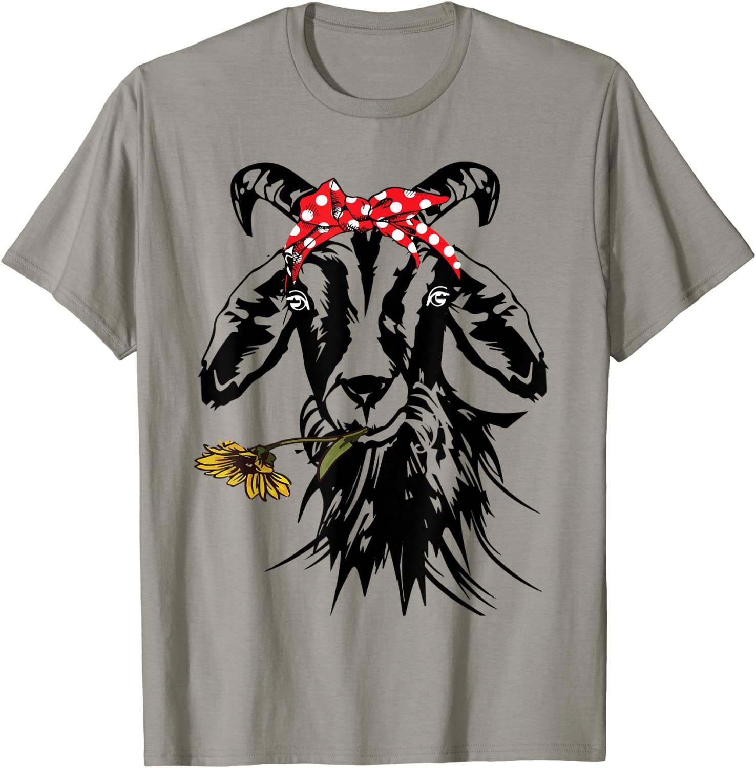 Womens Goats Bandana Farm Animal Lover Funny Goat Graphics T-Shirt