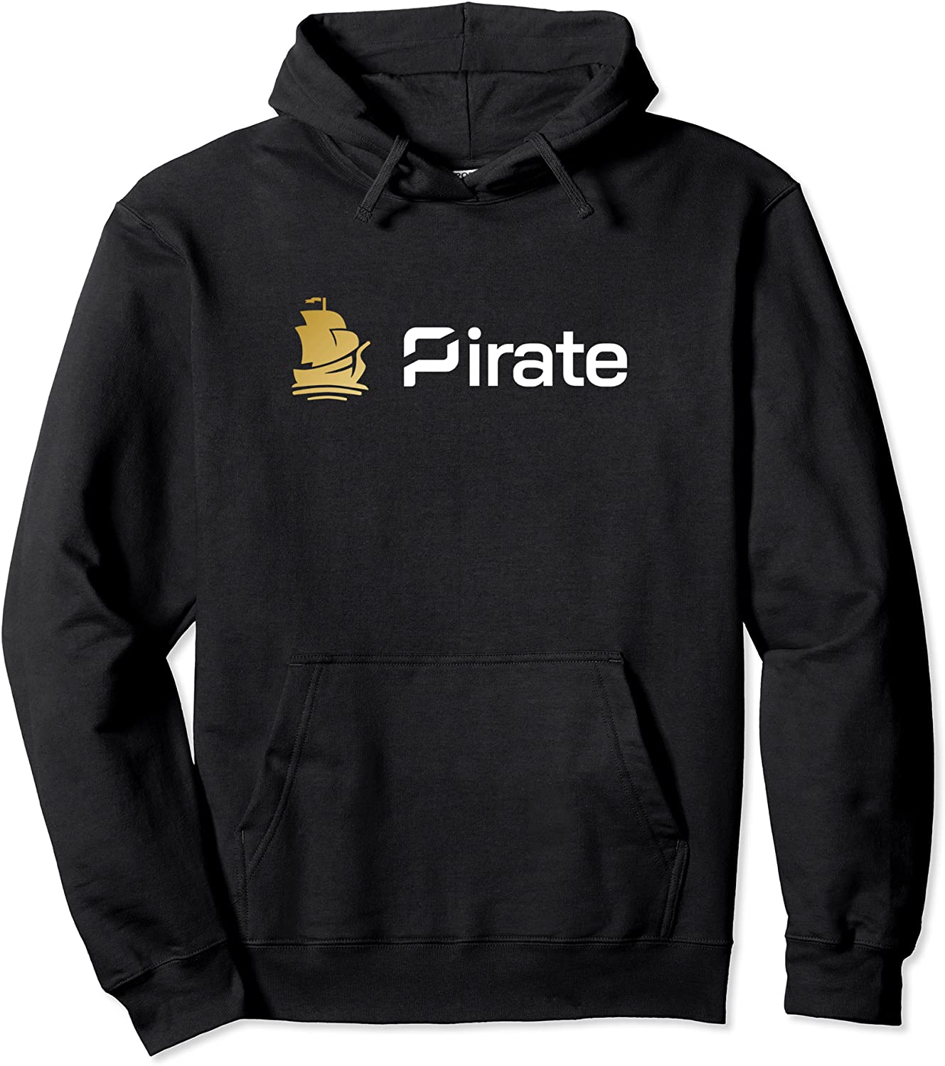 Anonymous ARRR Pirate Ship White Logo Crypto Cryptocurrency Pullover Hoodie