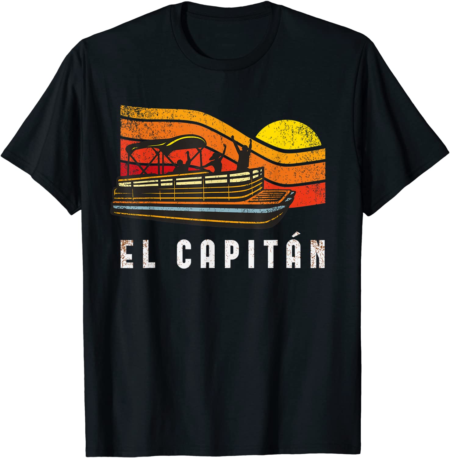 Pontoon Boat Captain TShirt El Capitan T-Shirt