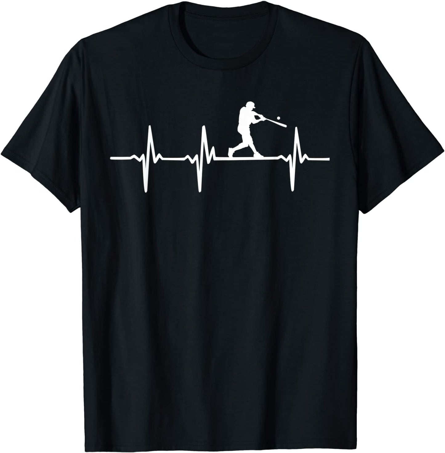 Baseball Heartbeat T-Shirt For Baseball Players And Fans