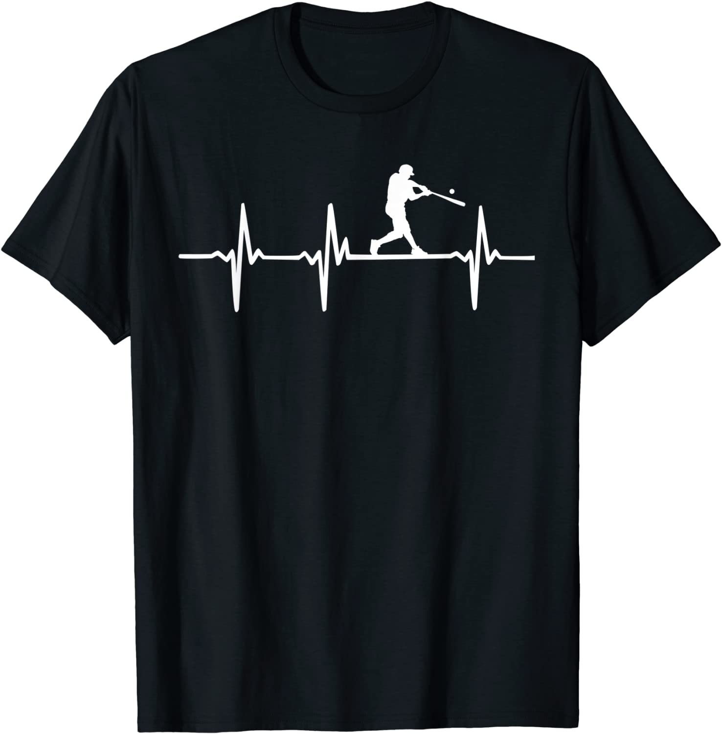 Baseball Heartbeat T-Shirt For Baseball Players And Fans