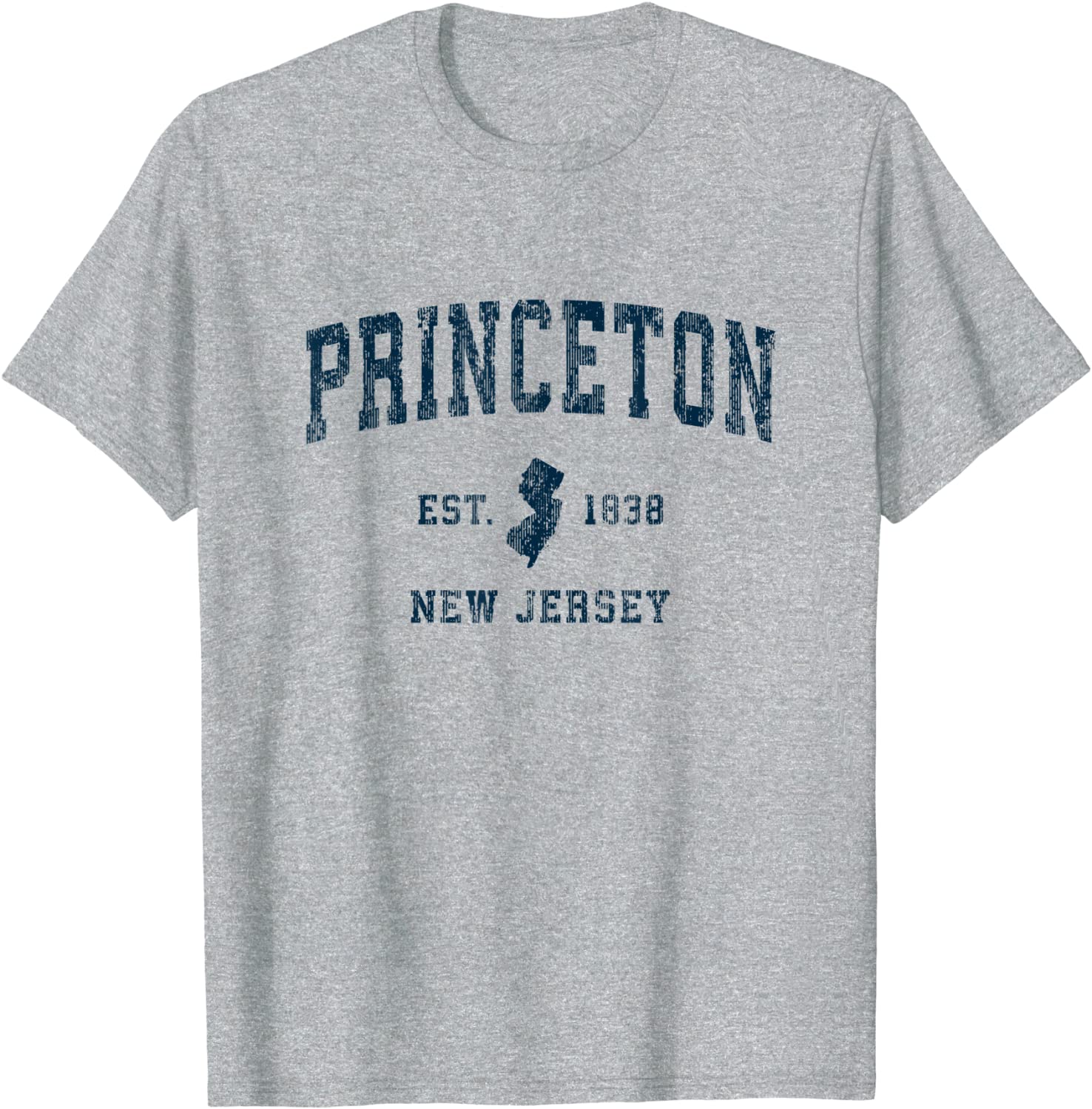 Princeton New Jersey NJ Vintage Sports Design Navy Print T-Shirt