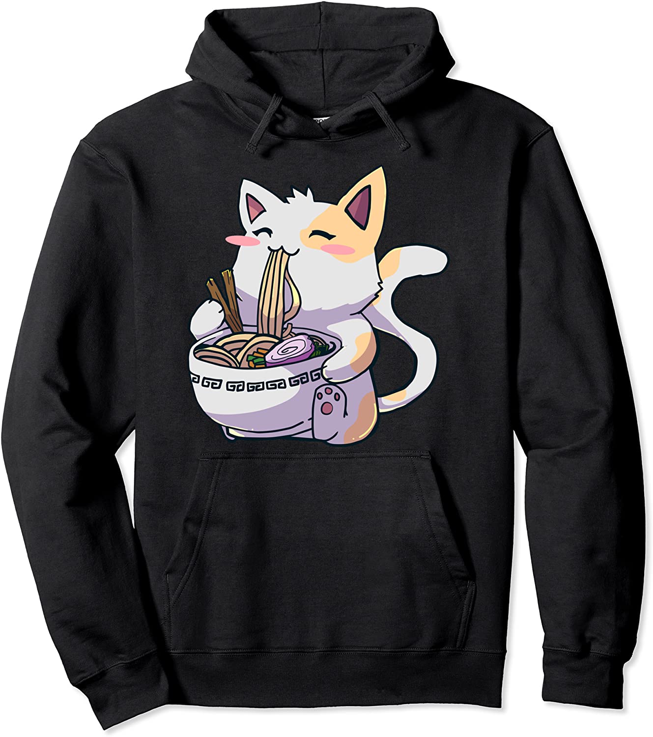 Ramen T-Shirt Cat Tshirt Kawaii Anime Tee Japanese Gift Pullover Hoodie
