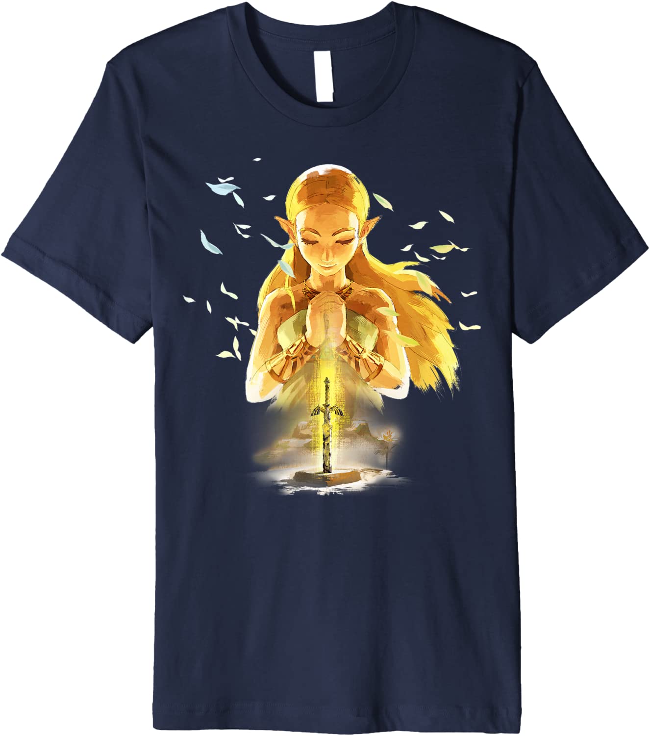 Zelda Breath Of The Wild Zelda Watercolor Portrait Premium T-Shirt
