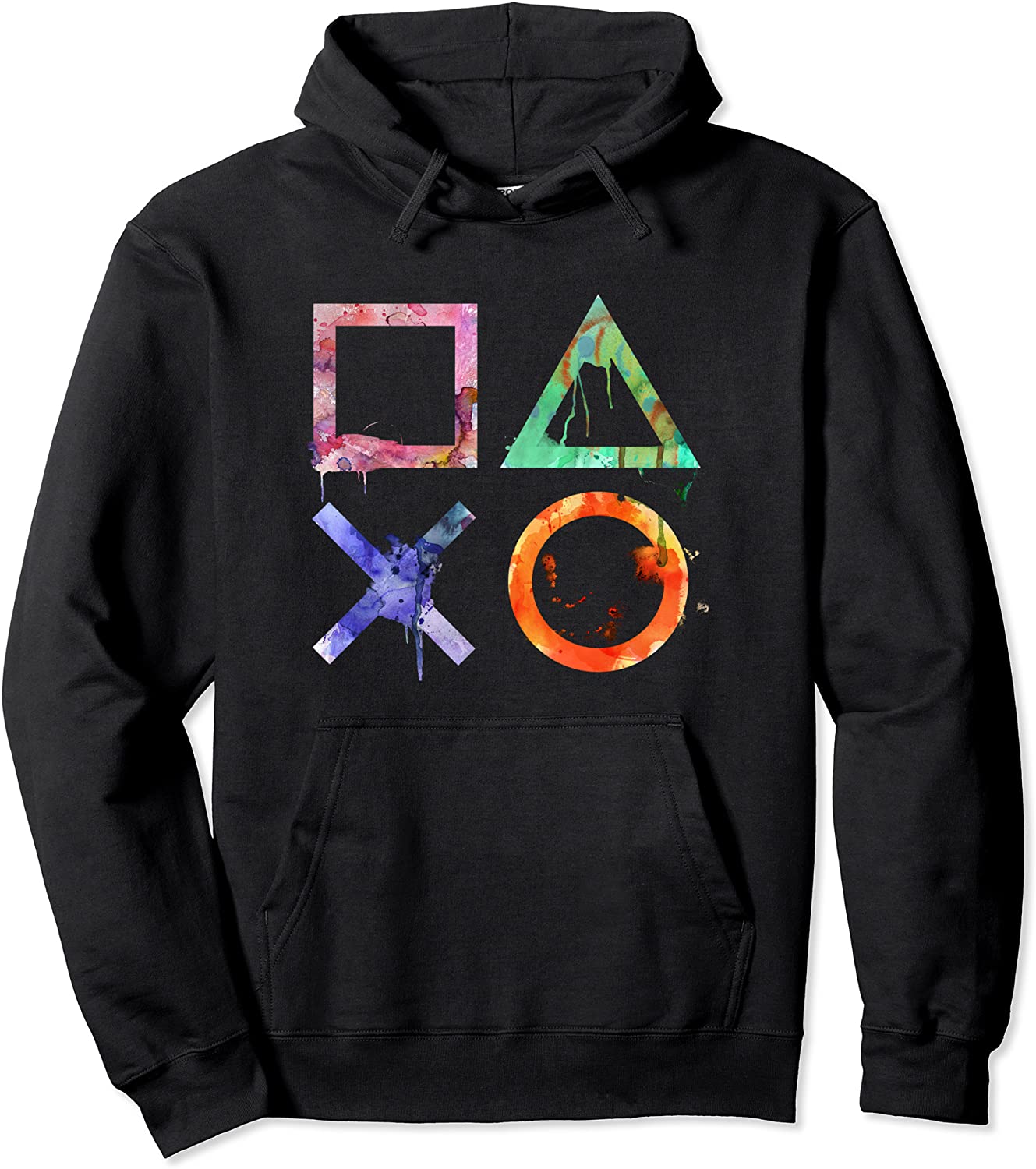 Playstation Watercolor Symbols Pullover Hoodie