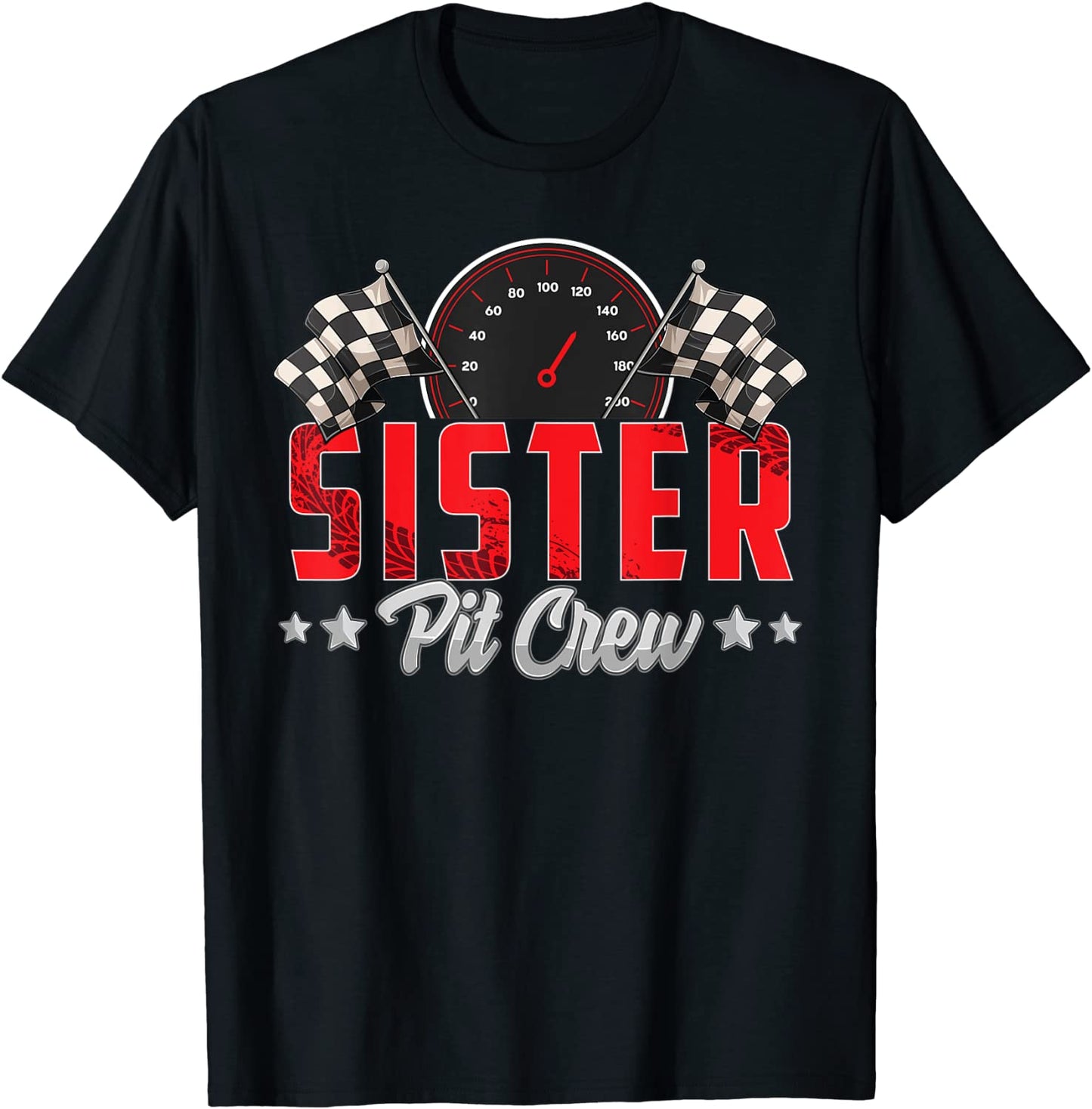 Race Car Birthday Party Racing Family Sister Pit Crew T-Shirt