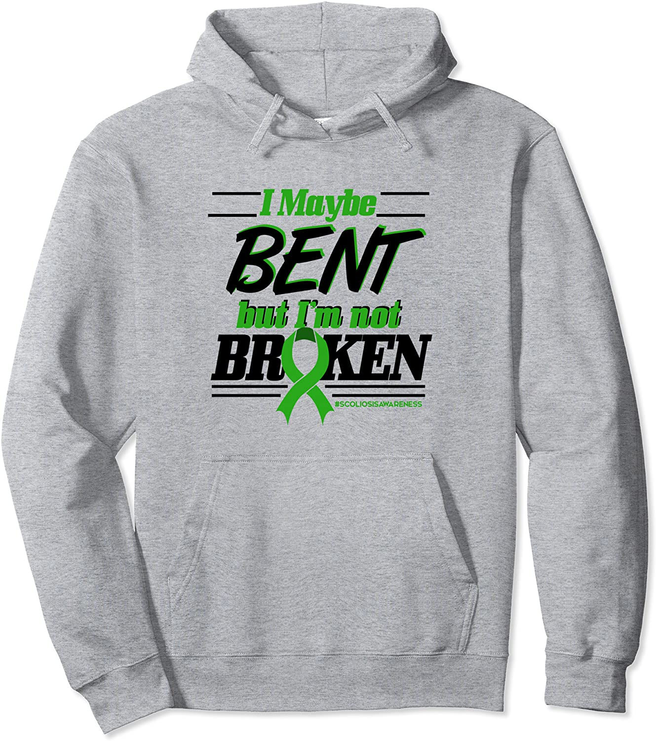 Bent But Not Broken Scoliosis Awareness Hoodie Support Gift