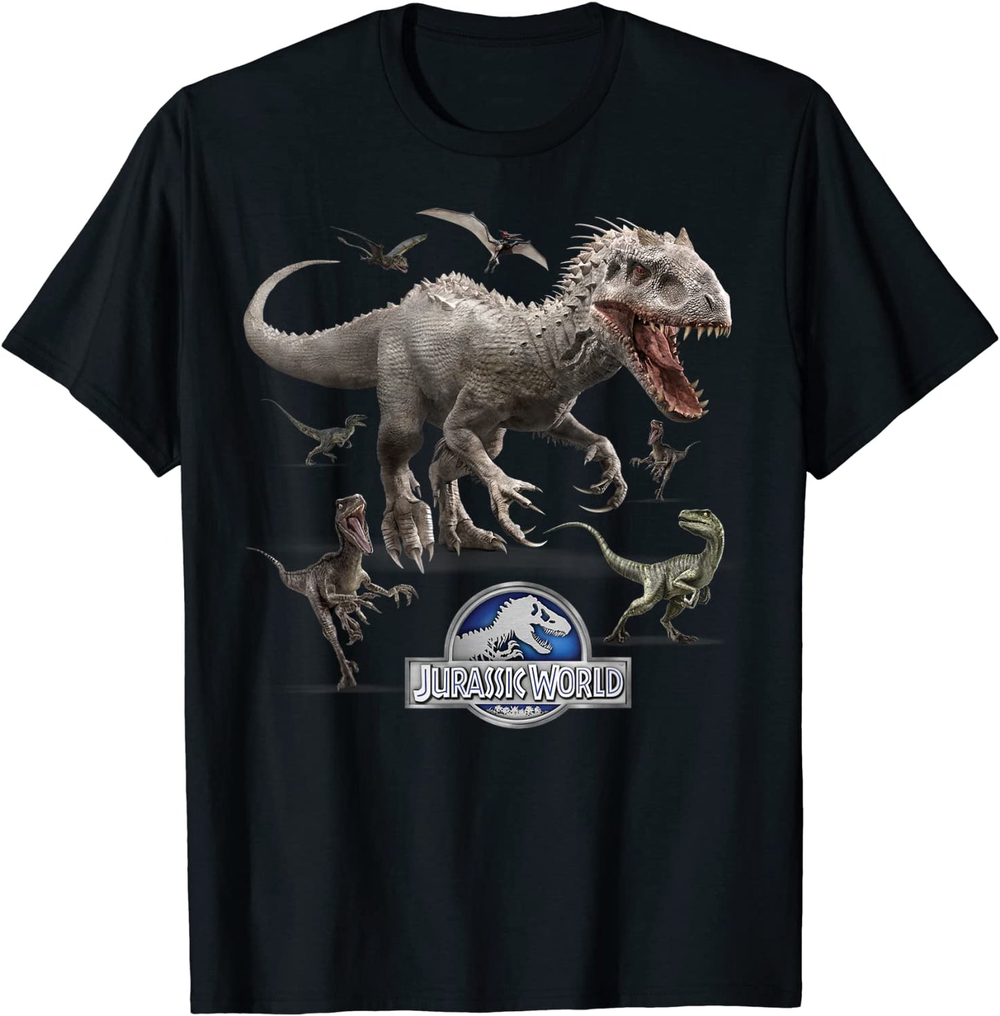 Jurassic World Indominus Rex Raptor Run Graphic T-Shirt