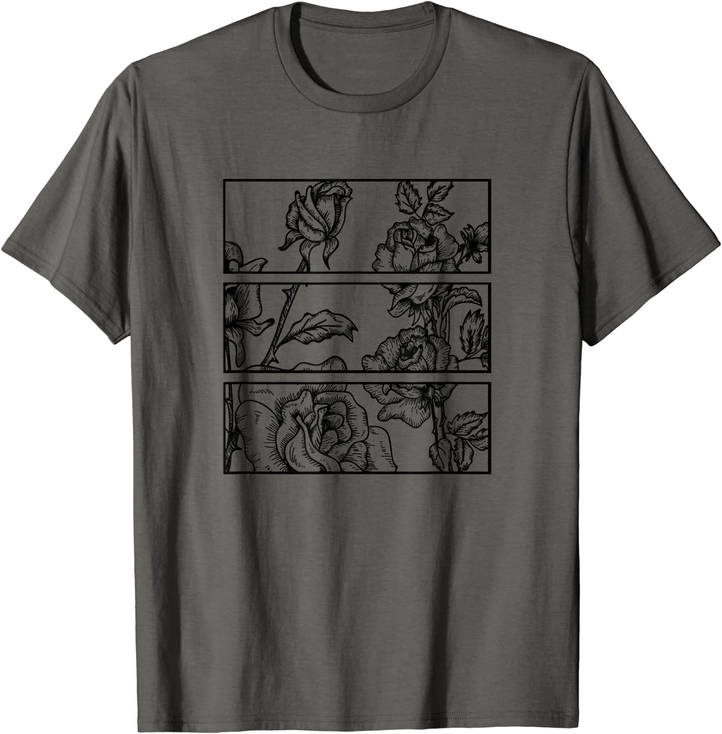 Black Roses Aesthetic Clothing Soft Grunge Clothes Goth Punk T-Shirt