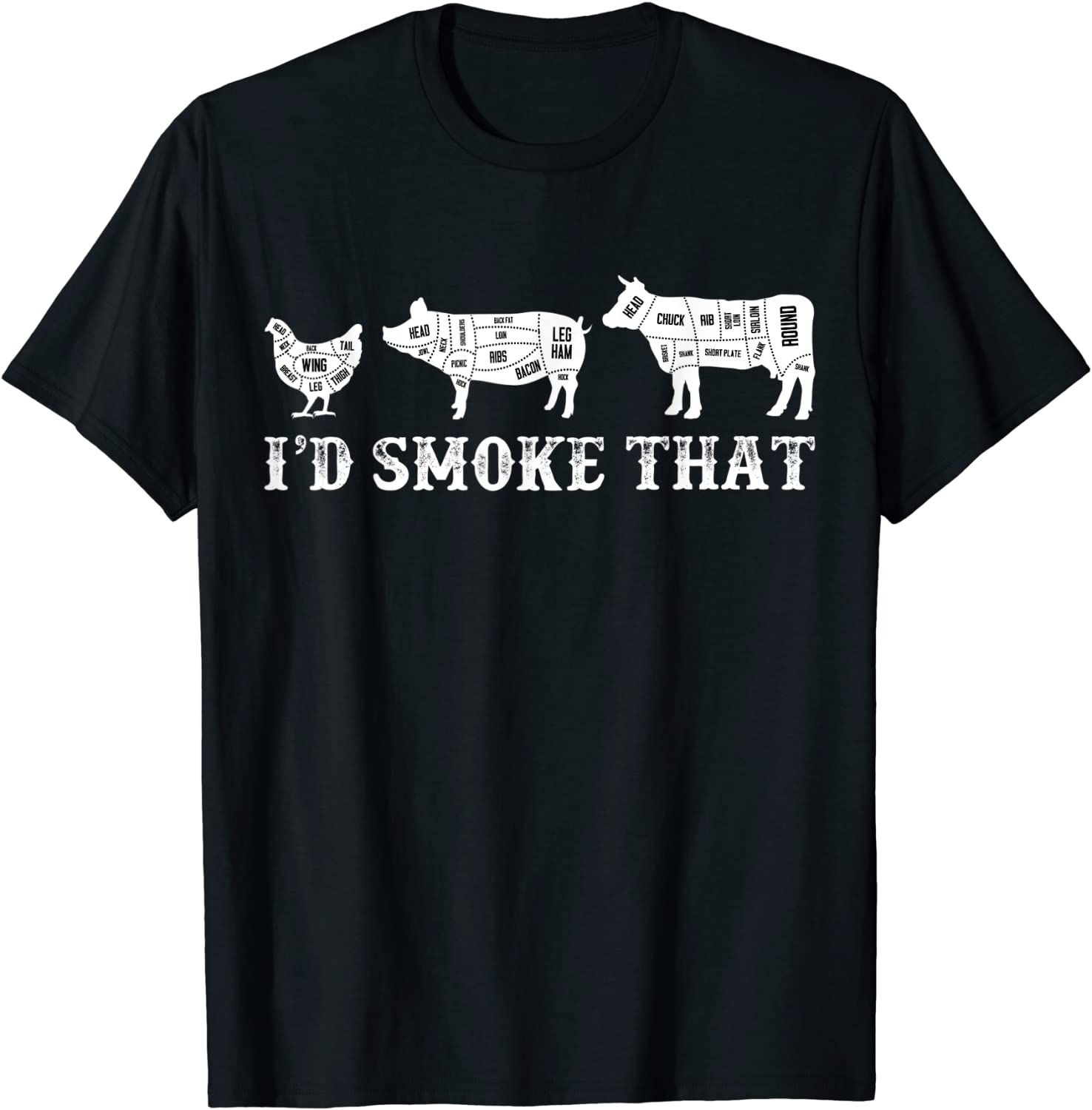 Funny Retro Grilling BBQ Smoker Chef Dad Gift-Id Smoke That T-Shirt