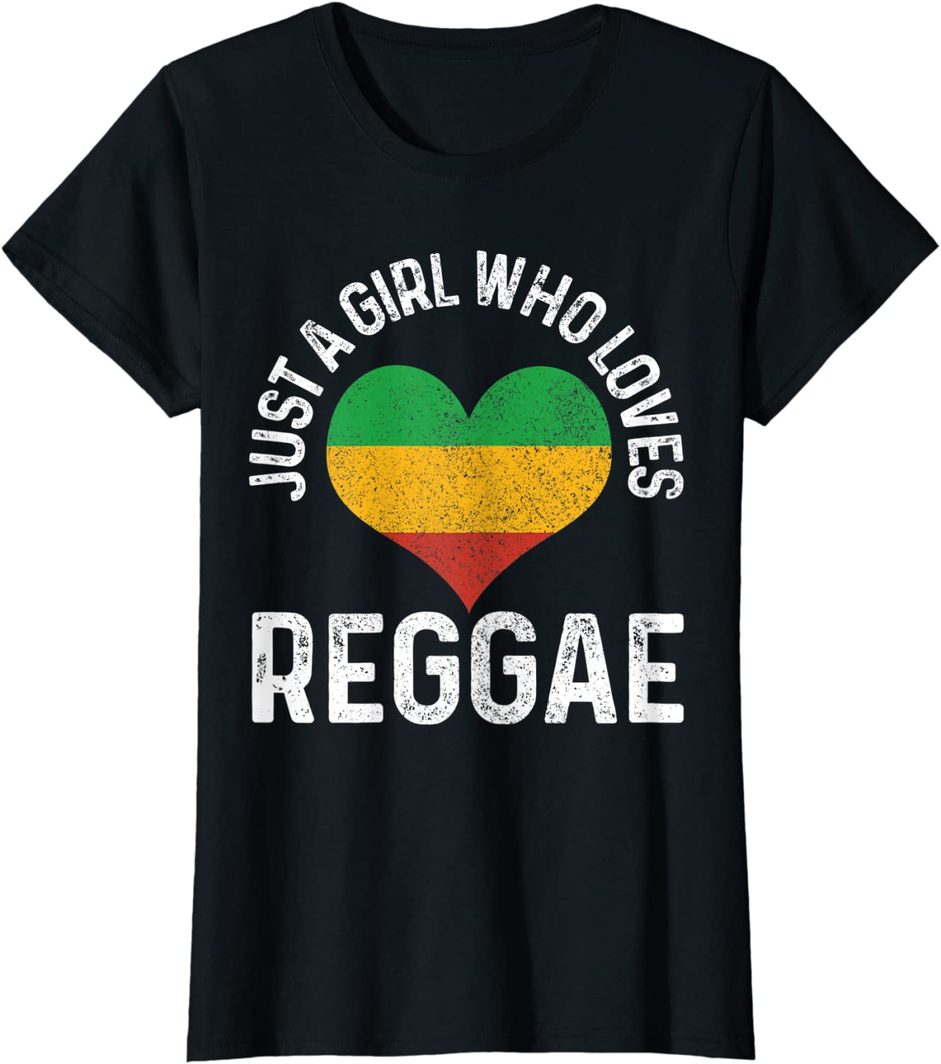 Womens Just A Girl Who Loves Reggae Music Rastafari Rasta Gift T-Shirt