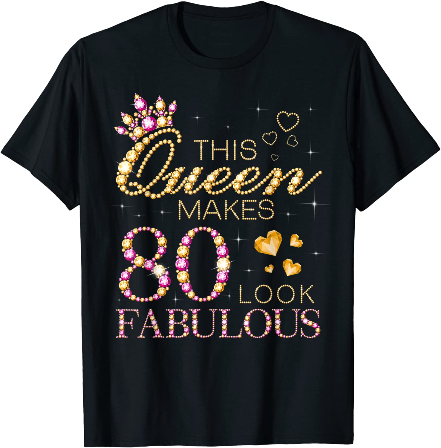 This Queen Makes 80 Look Fabulous 80th Birthday Queen B-day T-Shirt