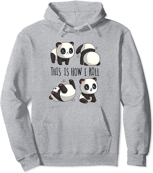 Chibi Cute Panda For Girls Little Bear Panda Gifts Panda Pullover Hoodie