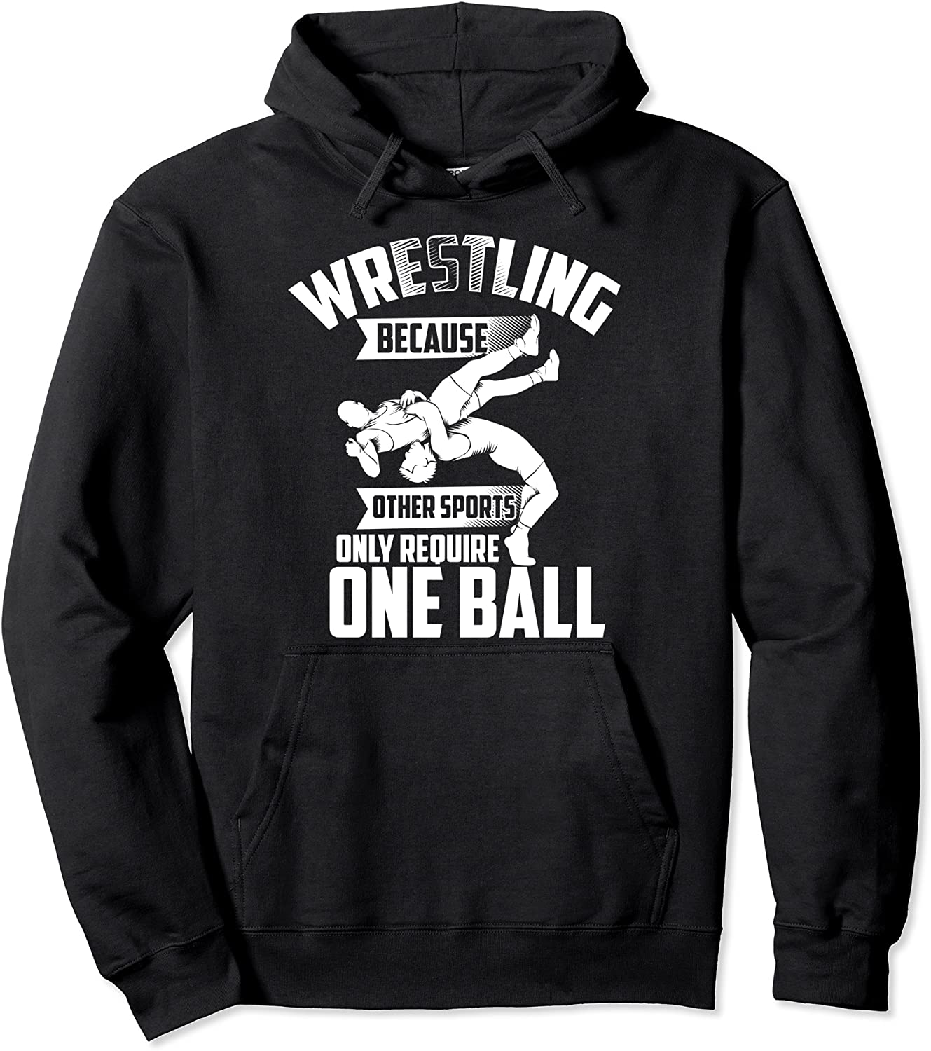 Funny Wrestling One Ball Cute Love Fighting Wrestler Gift Pullover Hoodie