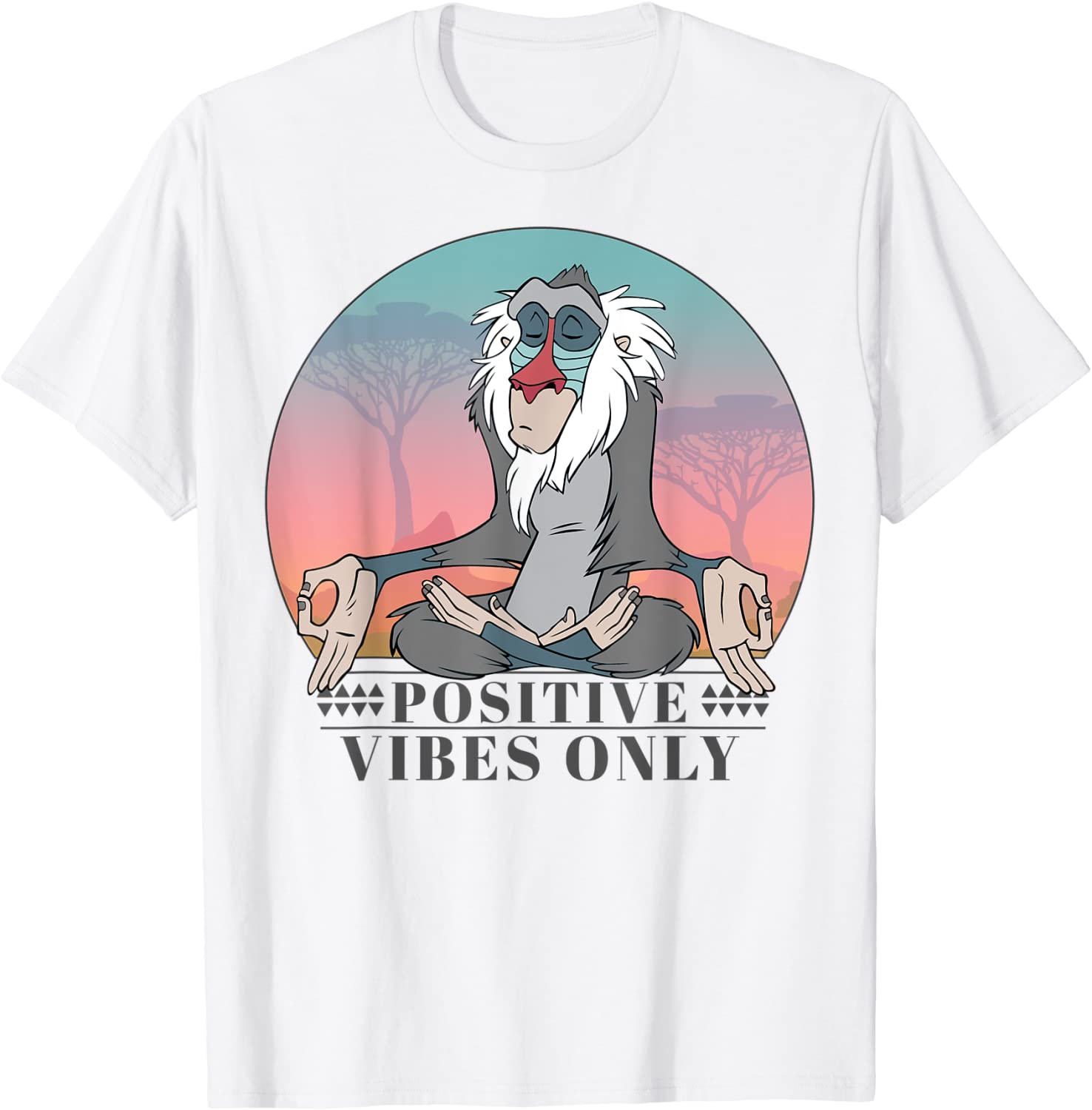 Disney Lion King Rafiki Positive Vibes Only T-Shirt