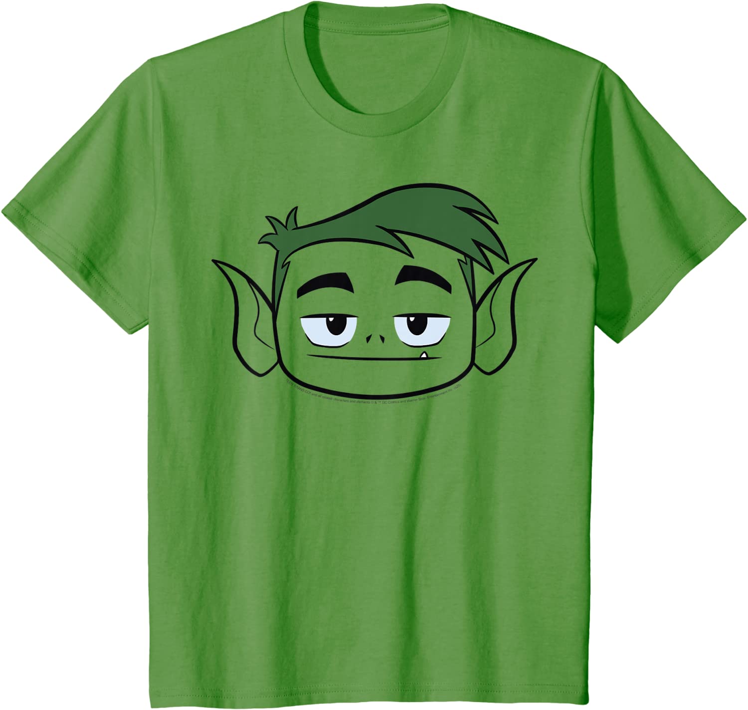 Kids DC Comics Teen Titans Go Beast Boy Big Face T-Shirt