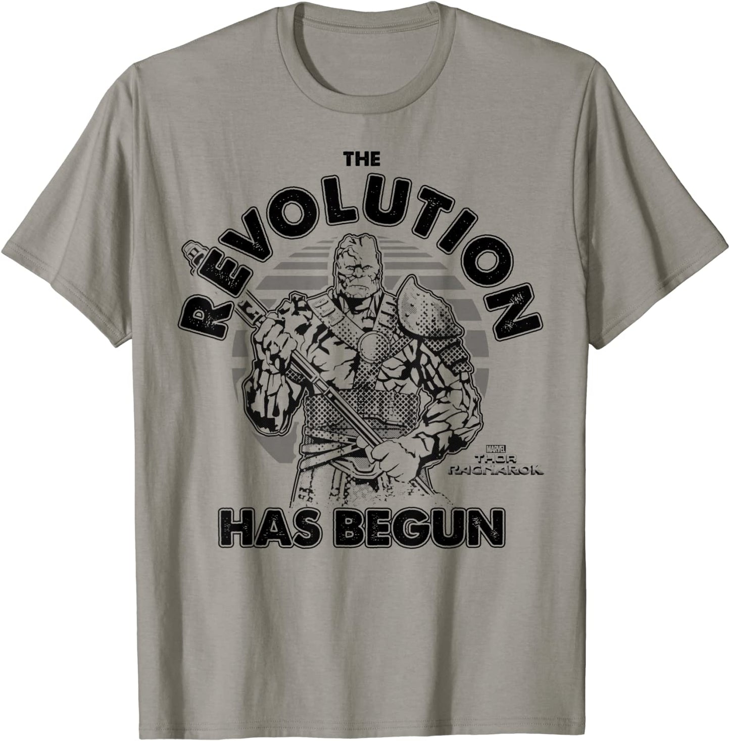 Marvel Thor Ragnarok Korg Revolution Begins Grey Out T-Shirt