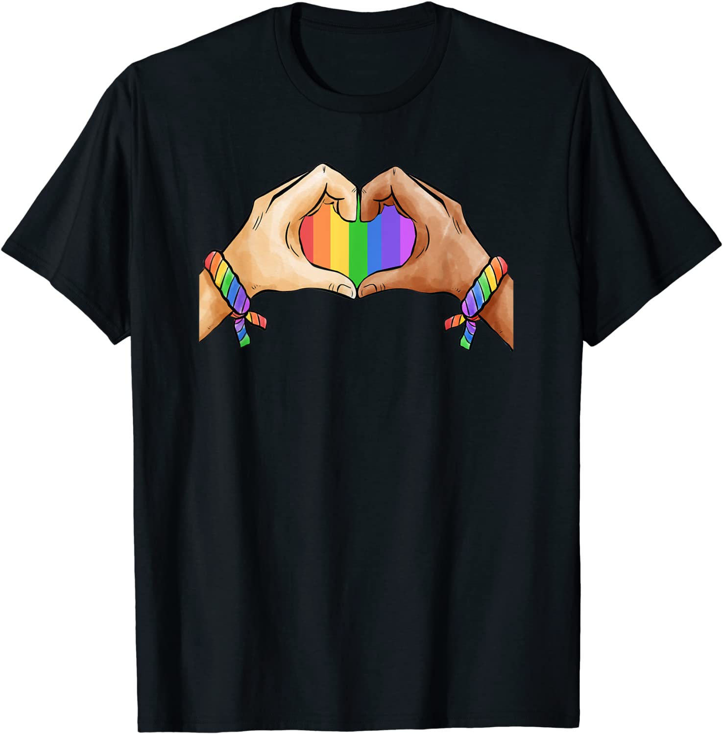 Gay Pride Clothing LGBT Rainbow Flag T shirt Tee Heart Unity