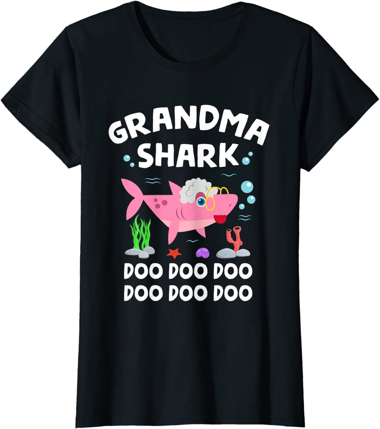 Womens Grandma Shark - Funny Mothers Day Shark Lover Gift T-Shirt