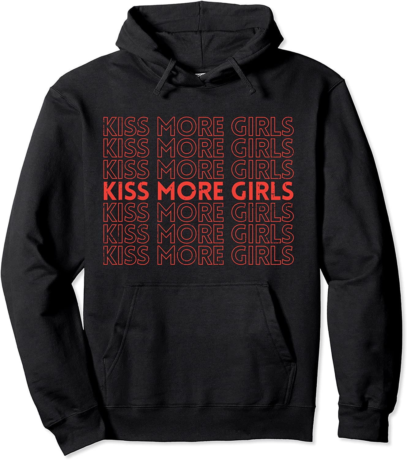Kiss More Girls Lesbian Pride LGBT Butch Tomboy Gay Gift Pullover Hoodie