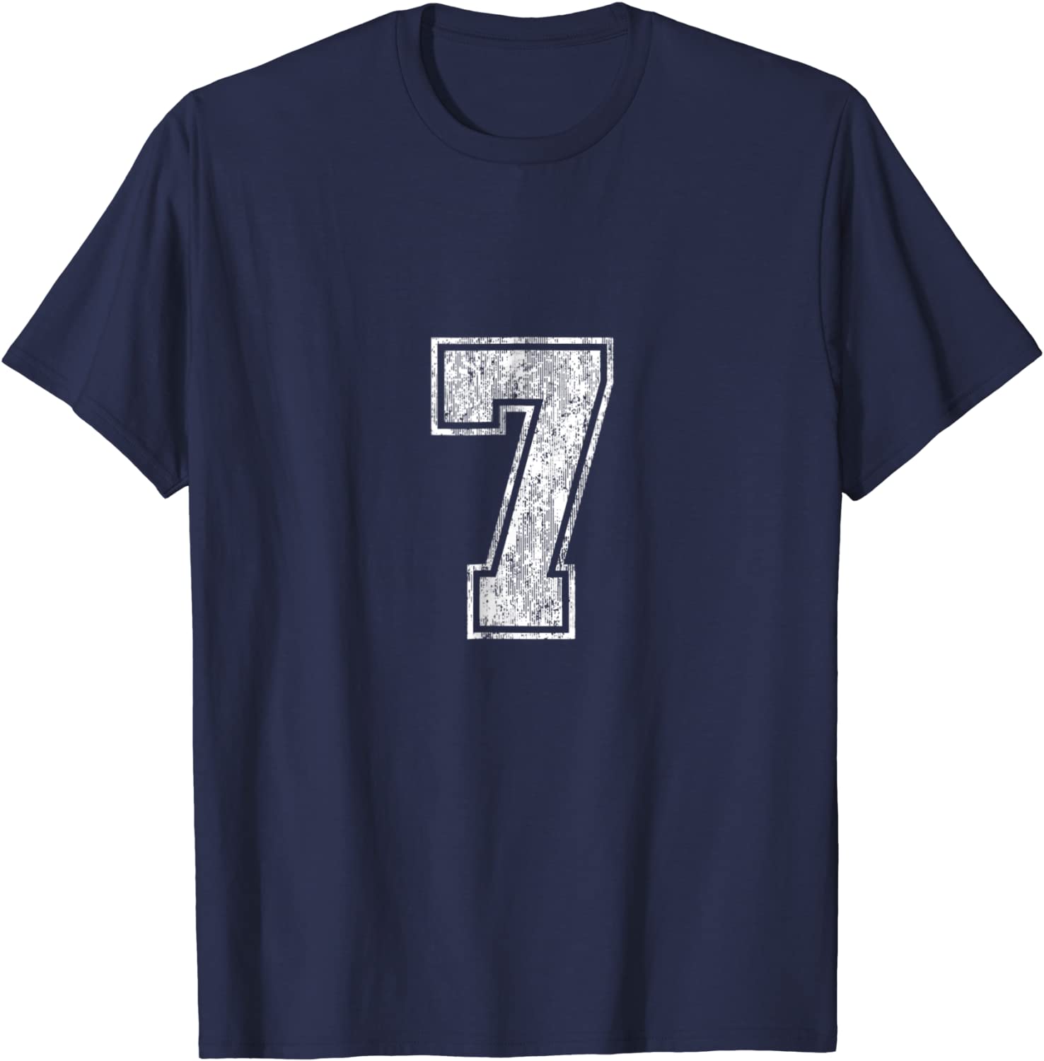 Number 7 T-Shirt Vintage Seven Tee Sports Design
