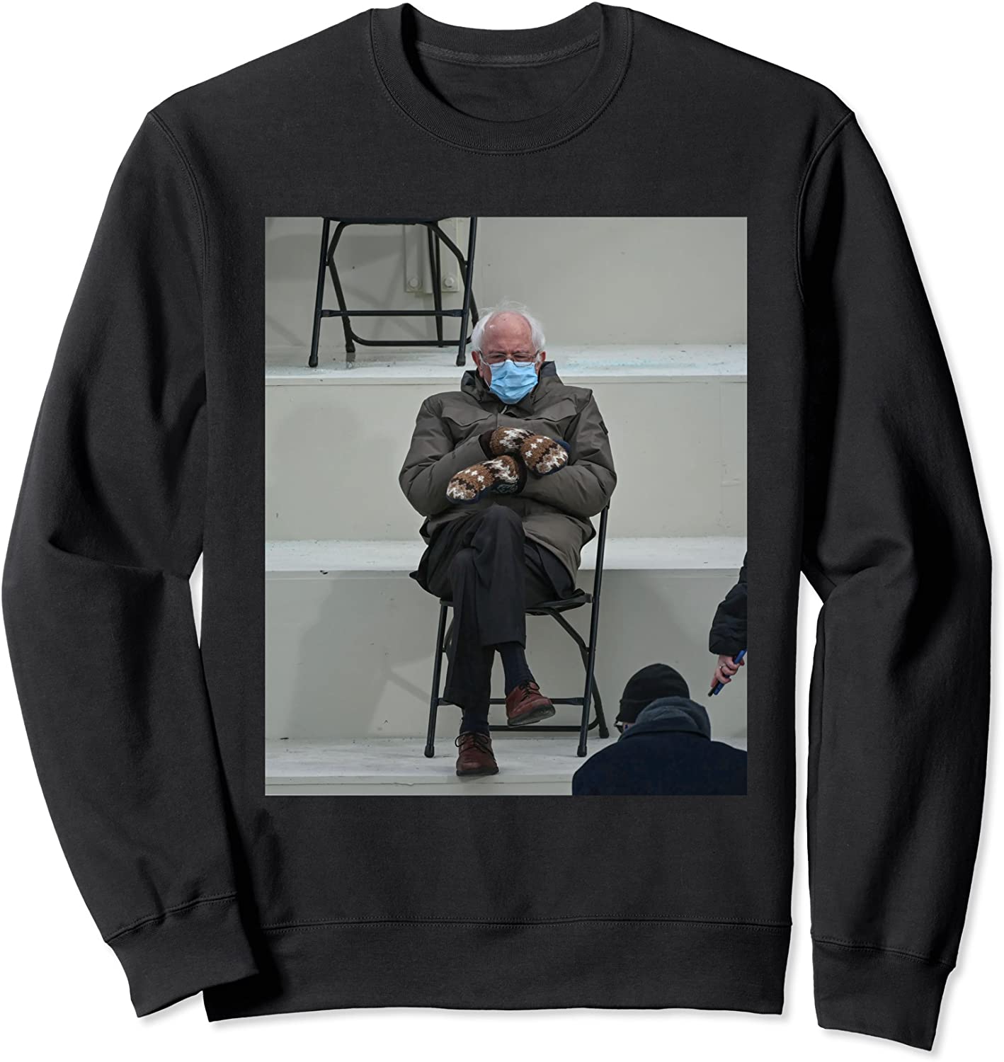 Bernie Mittens Meme Bernie Sanders Sitting Funny Sweatshirt