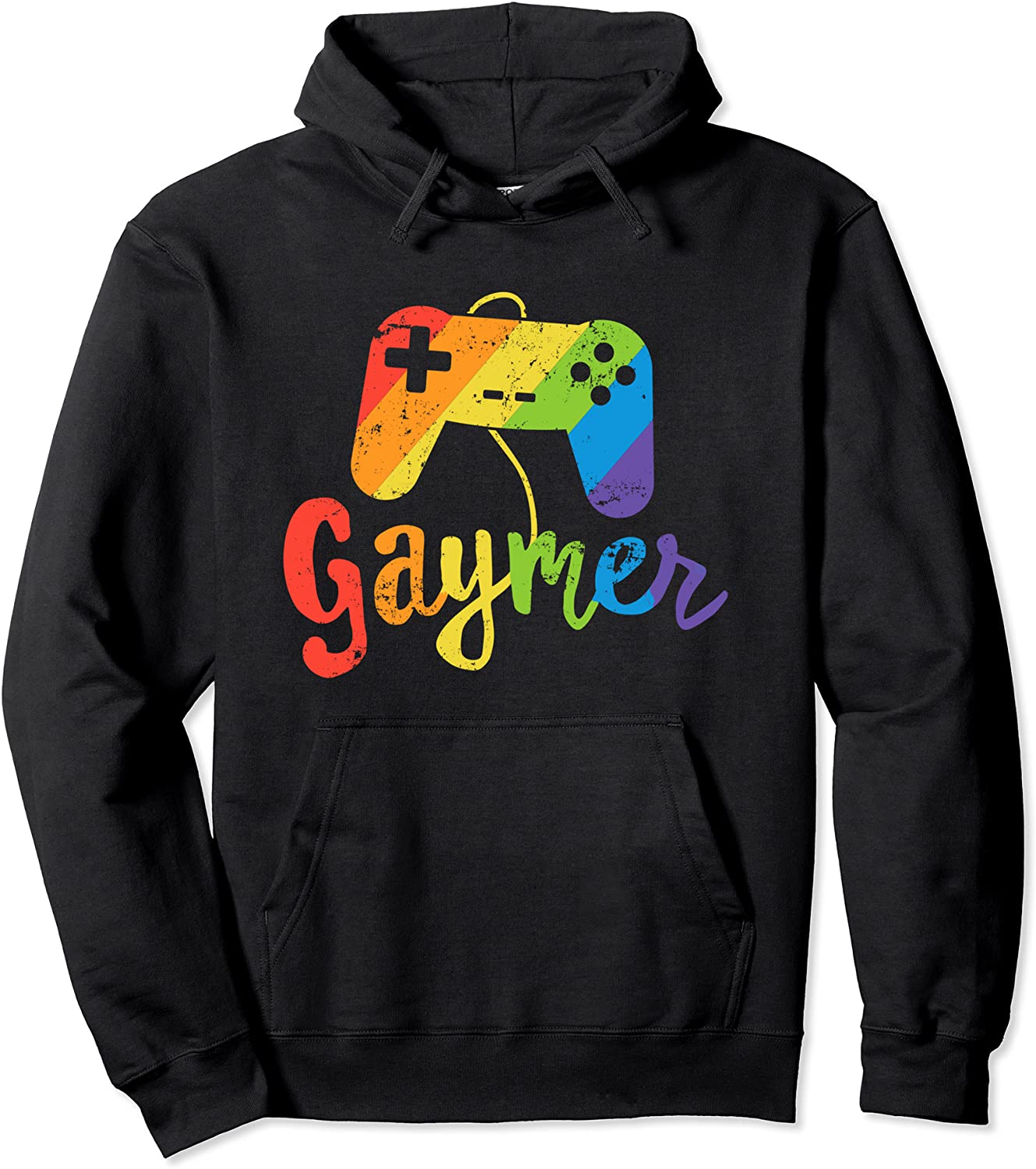 Gaymer Hoodie - LGBT Pride Gay Gamer Rainbow Flag Gift