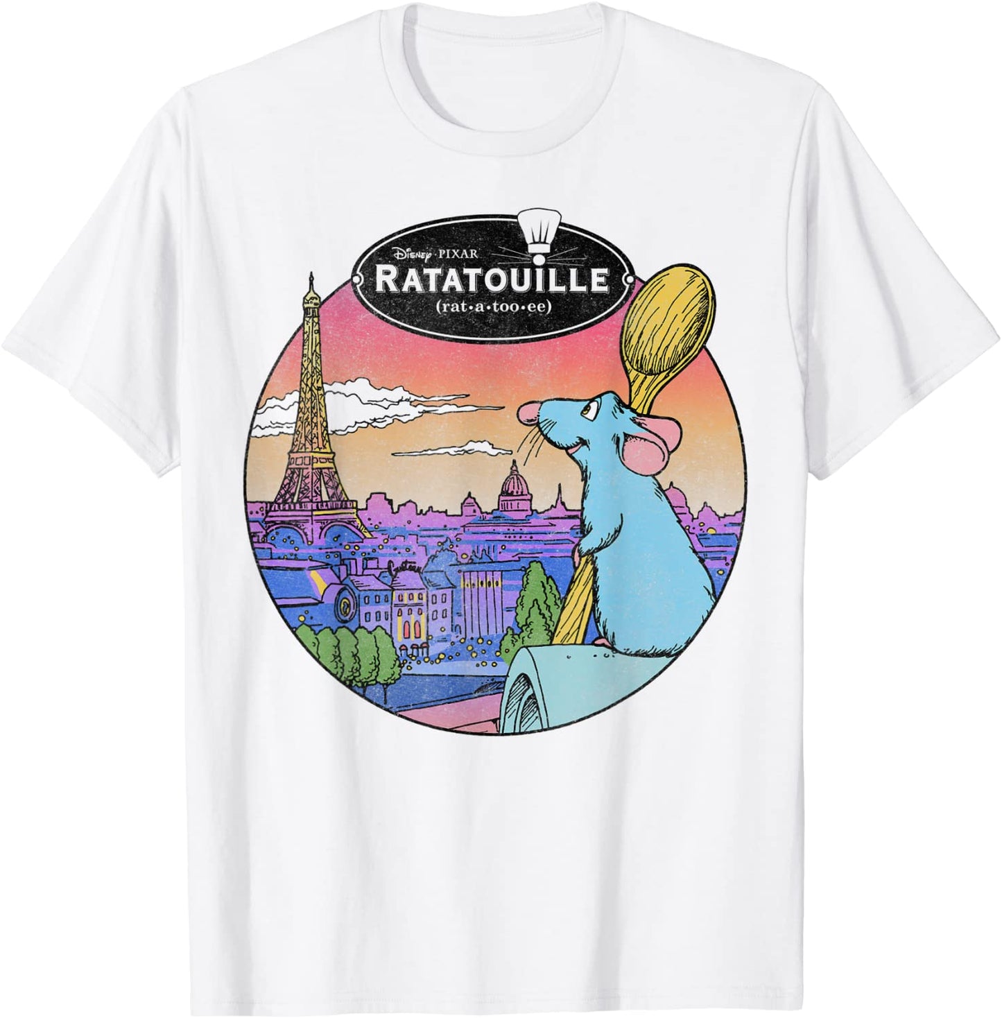 Disney Pixar Ratatouille Over Look Paris T-Shirt