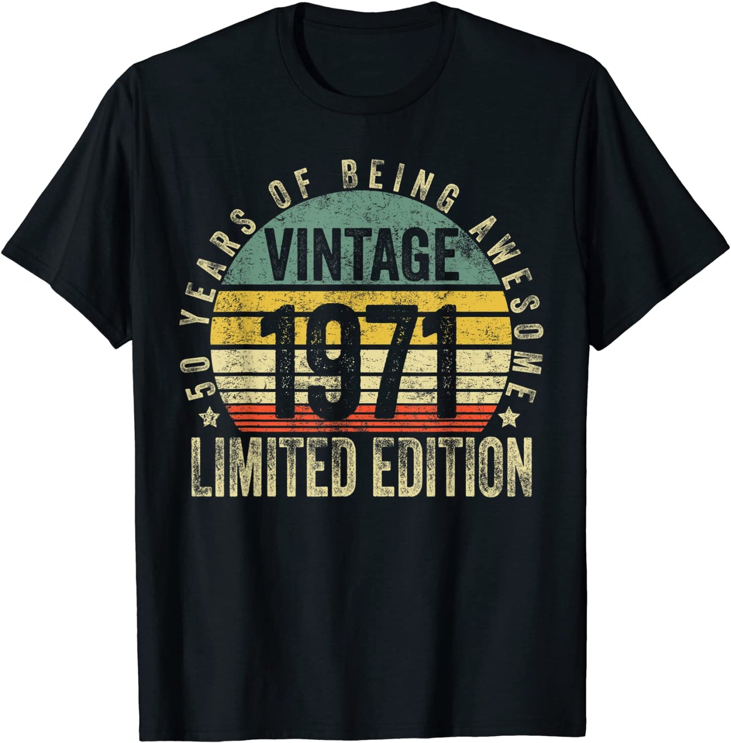 50 Year Old Gifts Vintage 1971 Limited Edition 50th Birthday T-Shirt