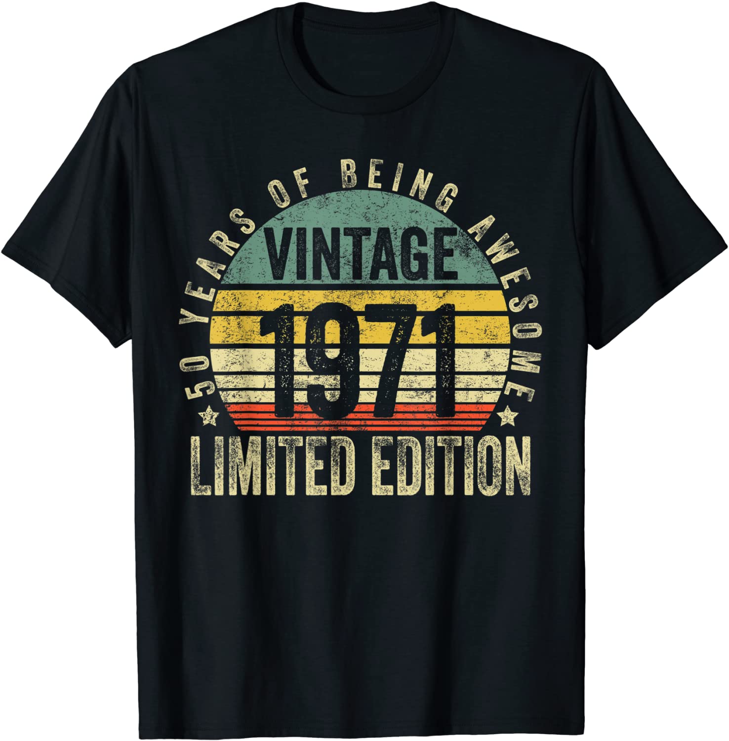 50 Year Old Gifts Vintage 1971 Limited Edition 50th Birthday T-Shirt