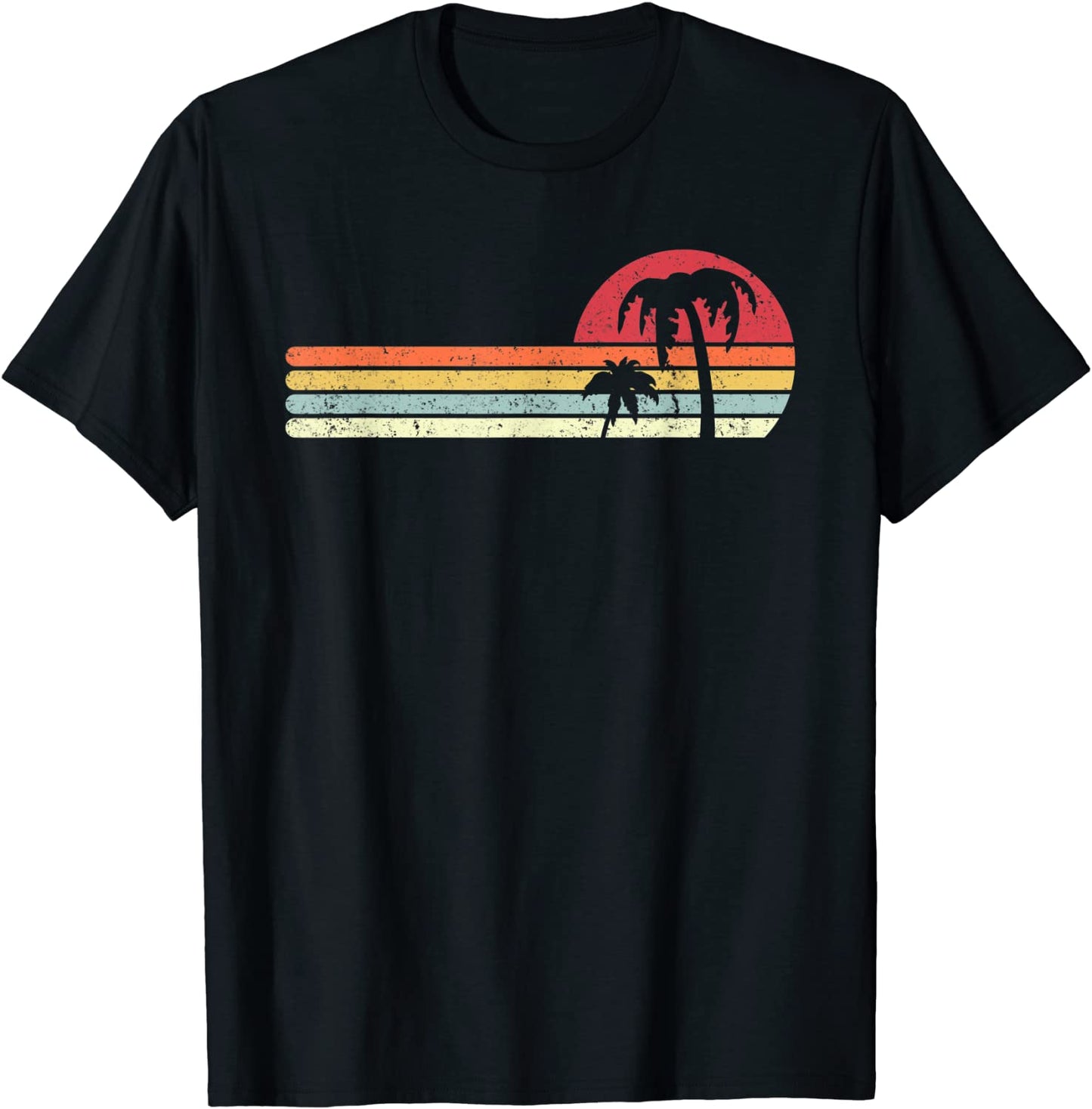 Palm Tree Shirt Retro Style Tropical Beach T-Shirt