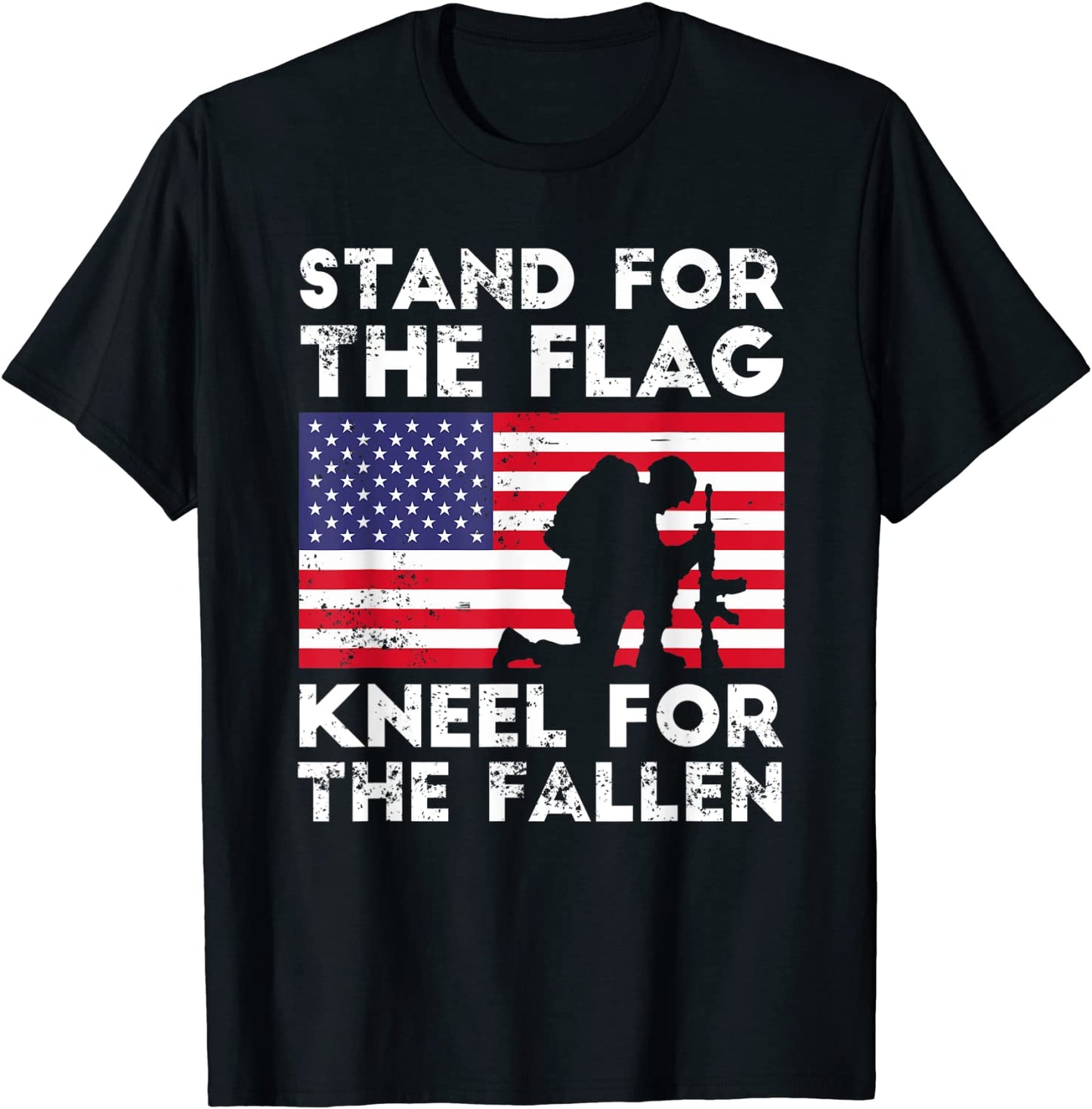 Patriotic Military Veteran American Flag Stand For Men Women T-Shirt