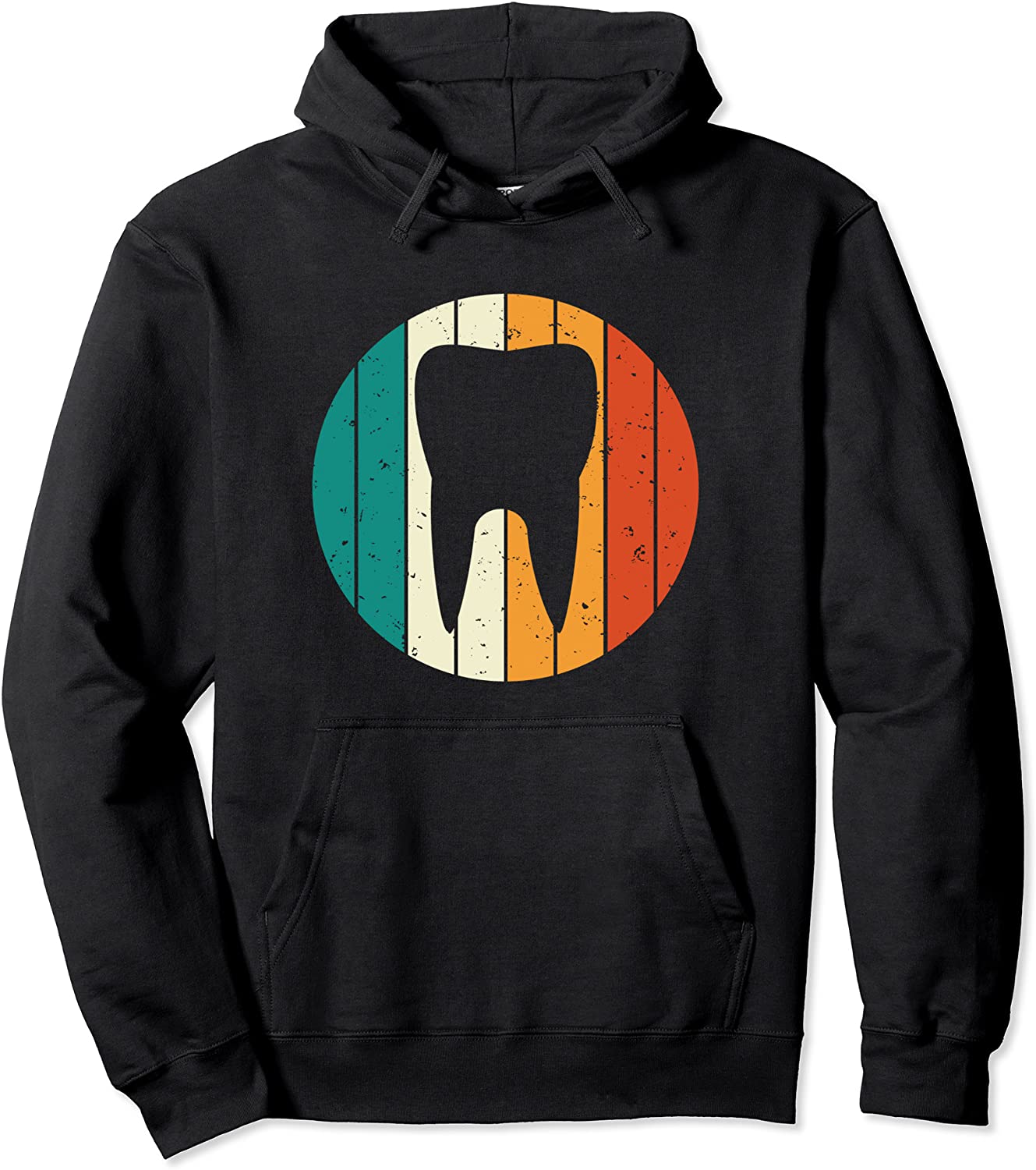 Retro Vintage Molar Tooth Cool Dentist Dental Hygienist Pullover Hoodie
