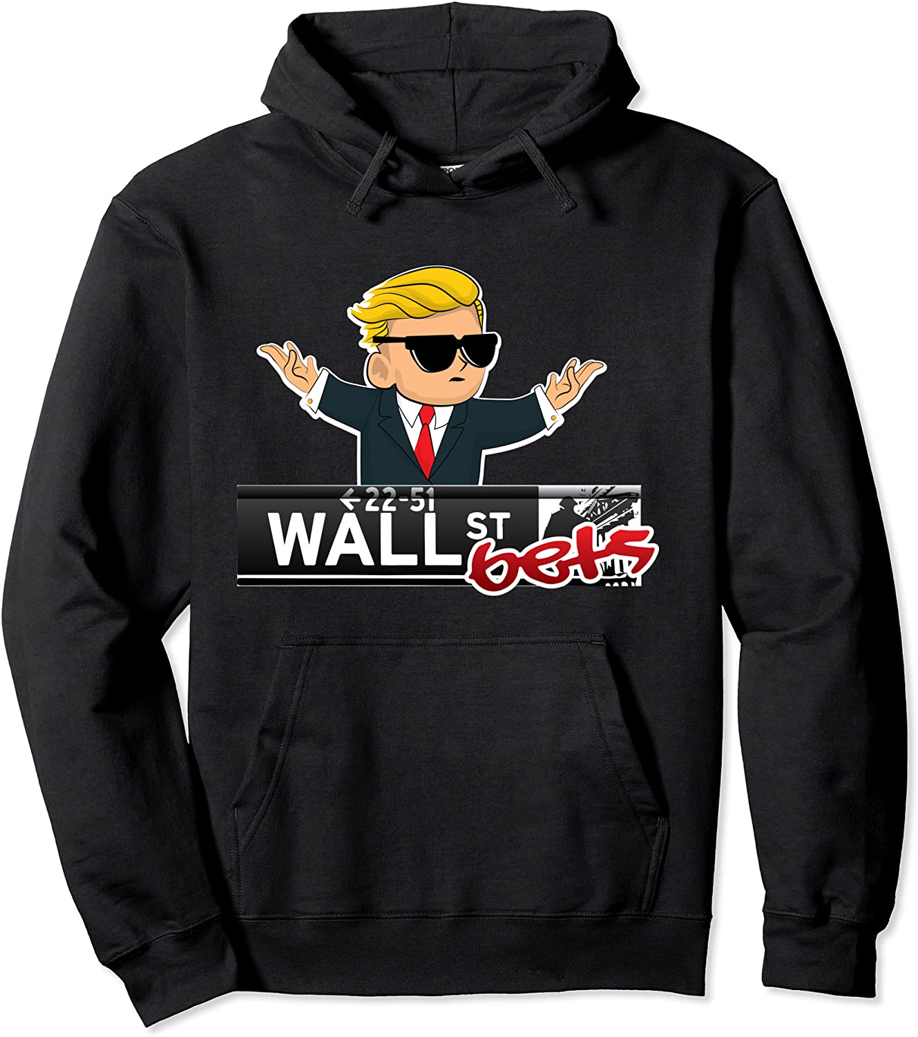 WallStreetBets WSB Logo Wall Street Bets Stock Market Pullover Hoodie
