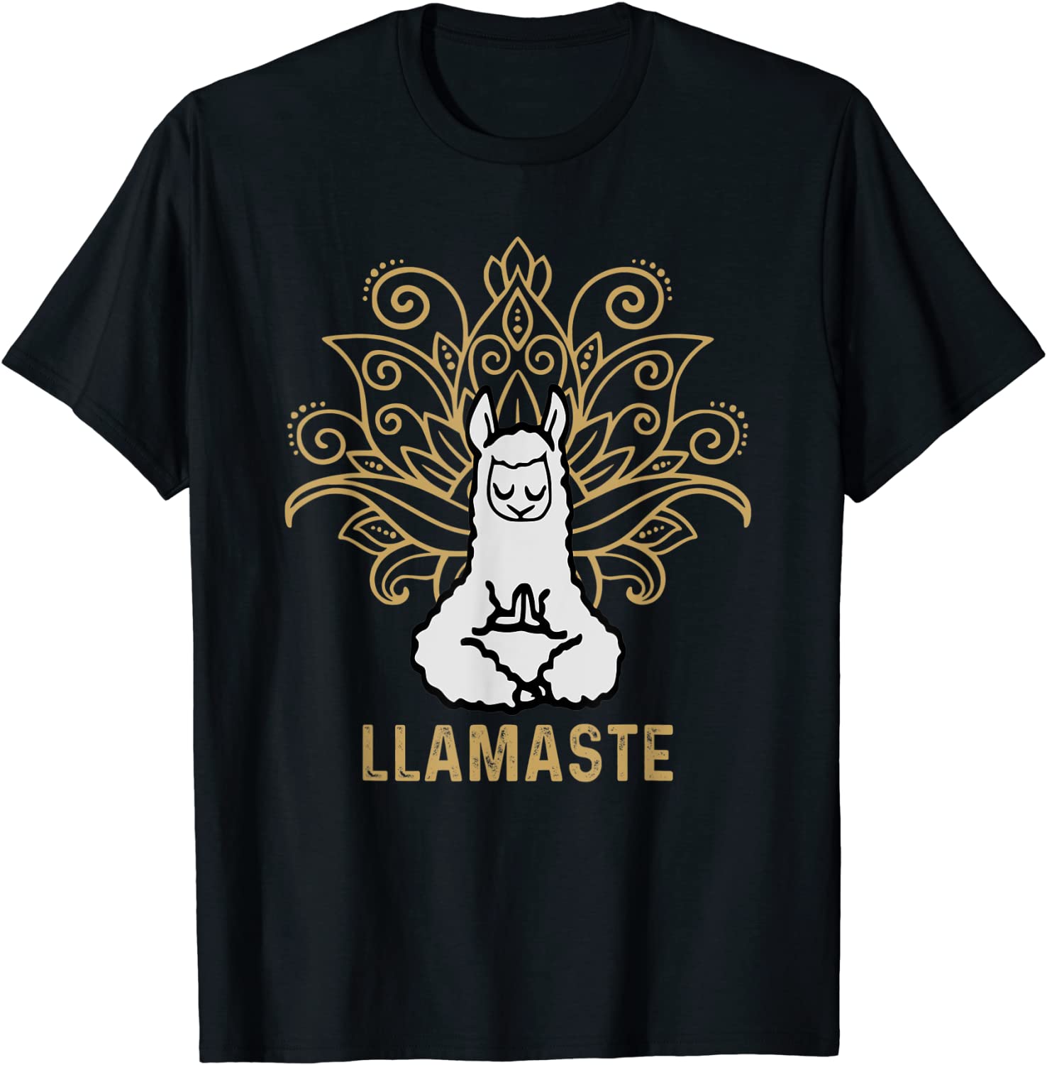 Llamaste Yoga Gift For Men Women Kids Lover Llama Yoga T-Shirt