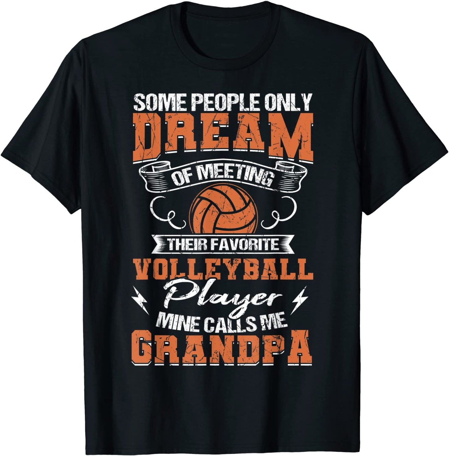 Grandpa Volleyball Player Team Sport Grandfather Spiker T-Shirt