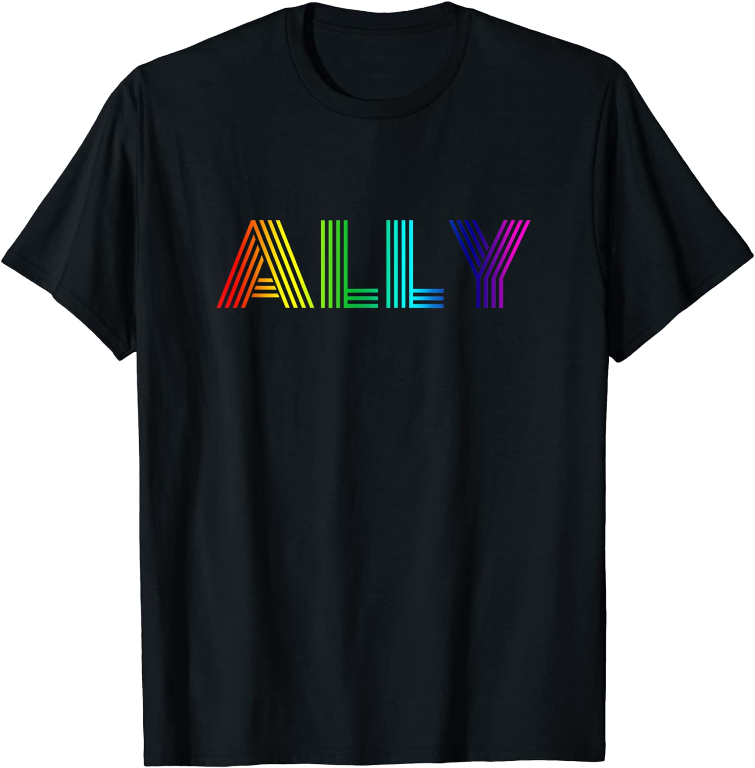Pride Ally Gay Pride Month LGBT Rainbow Flag T-Shirt