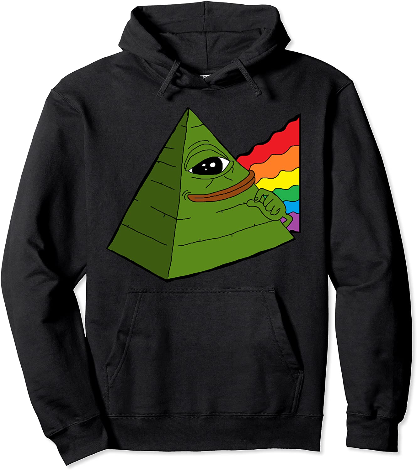 Gay Frog Illuminati Confirmed Pyramid Rainbow Meme Hoodie