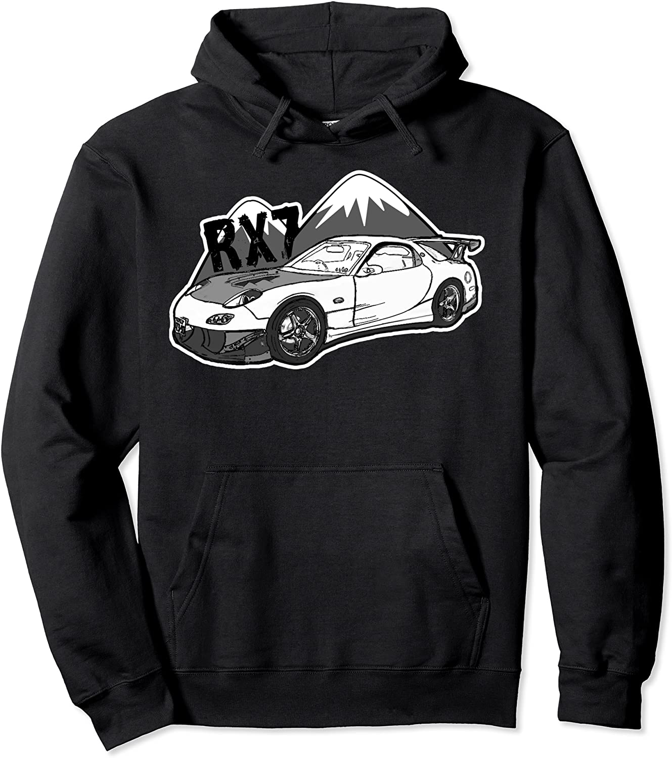 Drift Car RX7 Drift Legend Rotary Powered JDM Classic Design Pullover Hoodie
