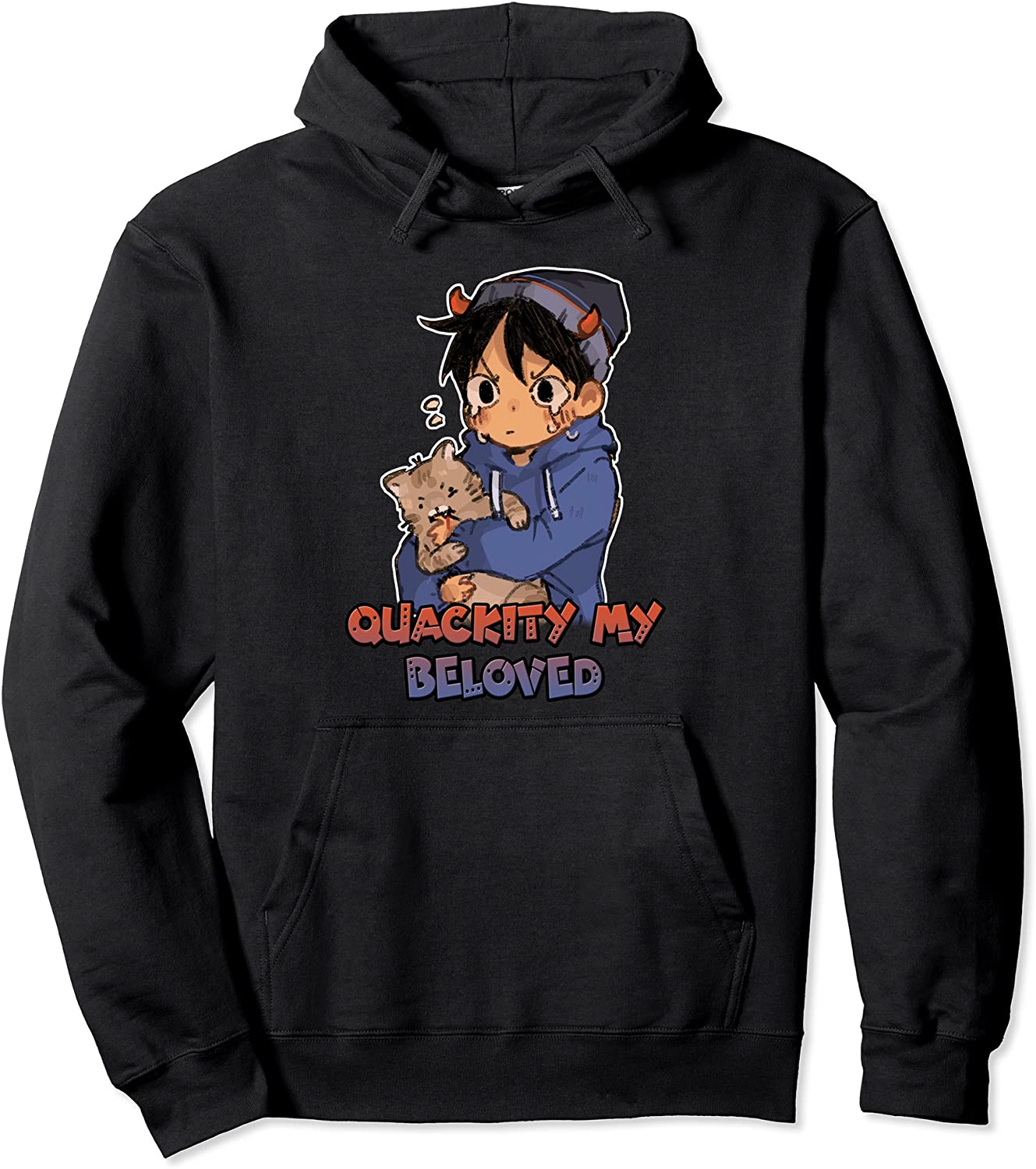 Vintage Quackity Vaporware My Beloved Support Gamer Mexican Pullover Hoodie