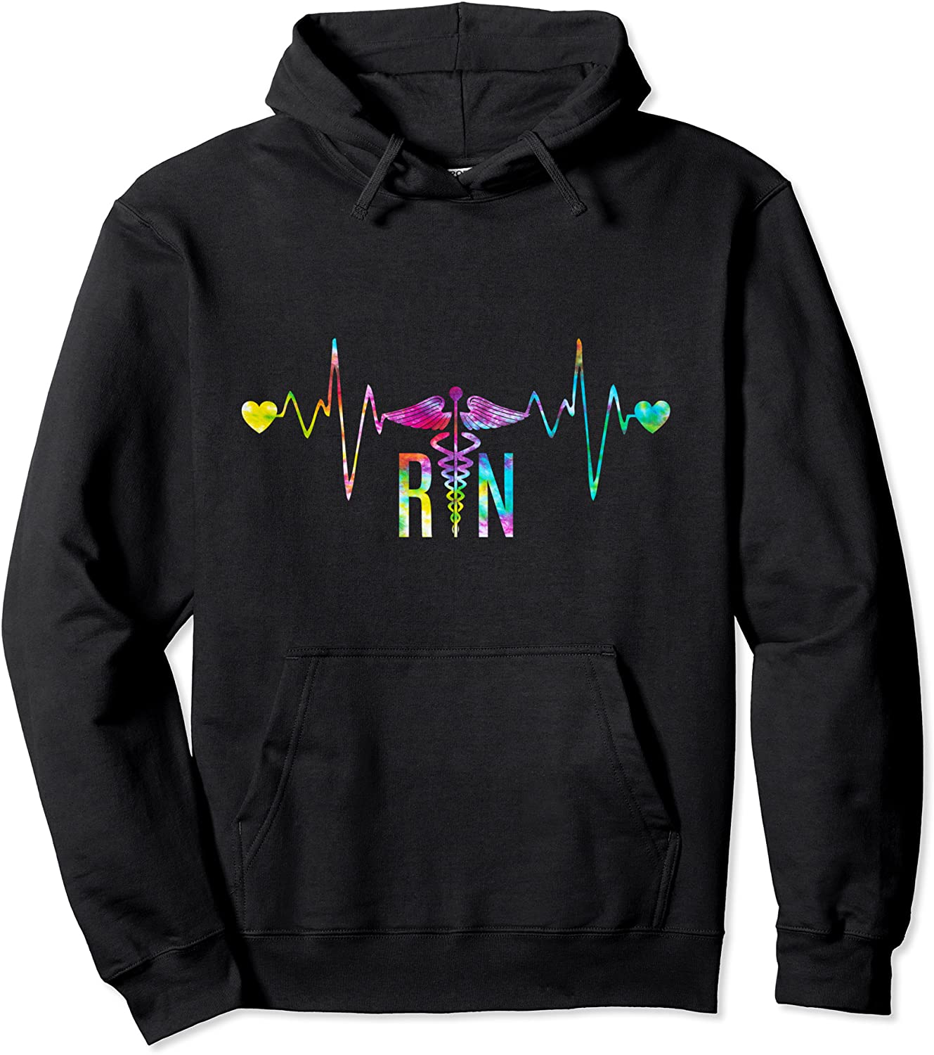 Lovely RN Registered Nurse Tie Dye - Nurse Tshirts for Women Pullover Hoodie