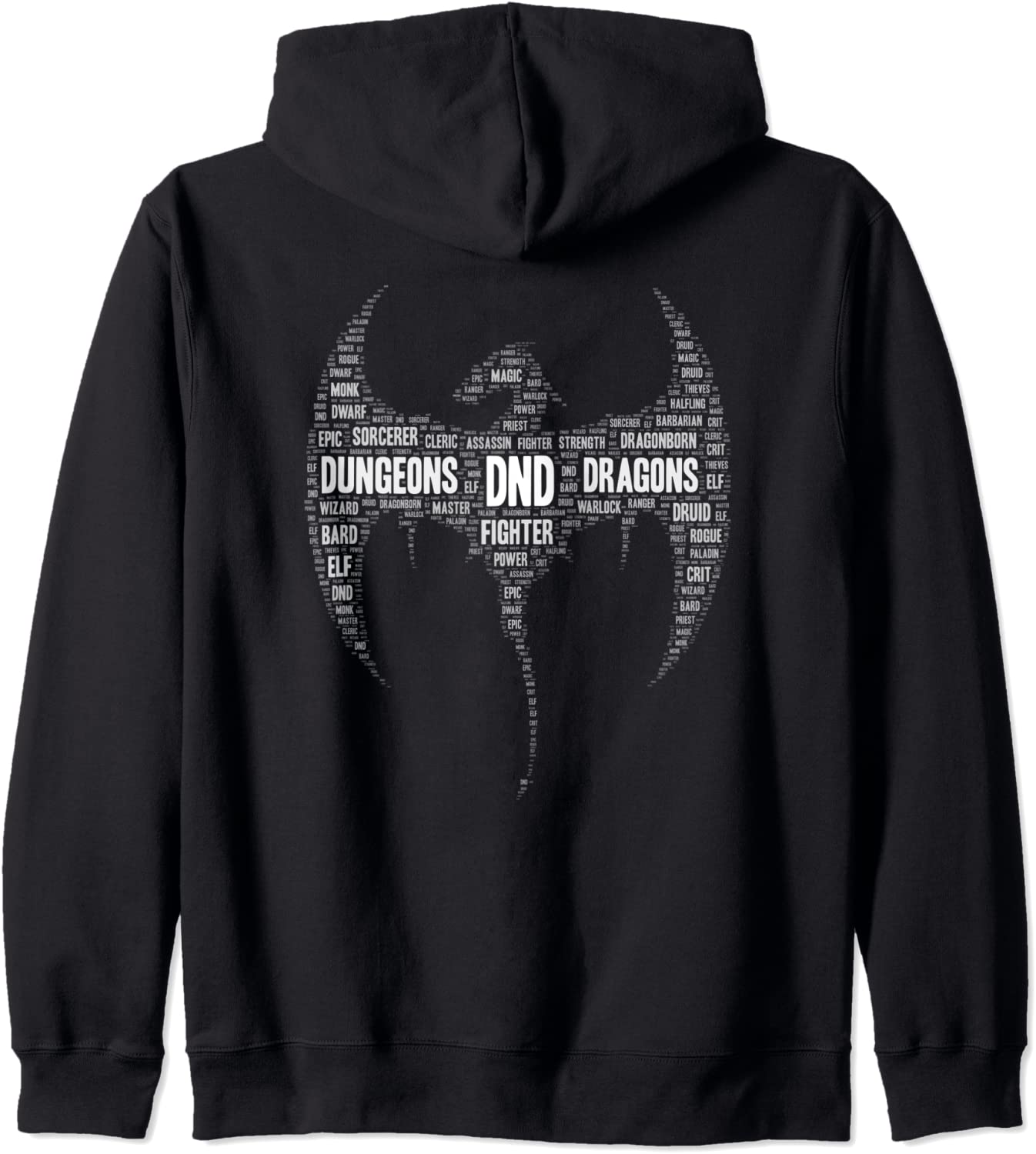 Dragon Dungeon Words - D20 Tabletop Role Playing Game - RPG Hoodie