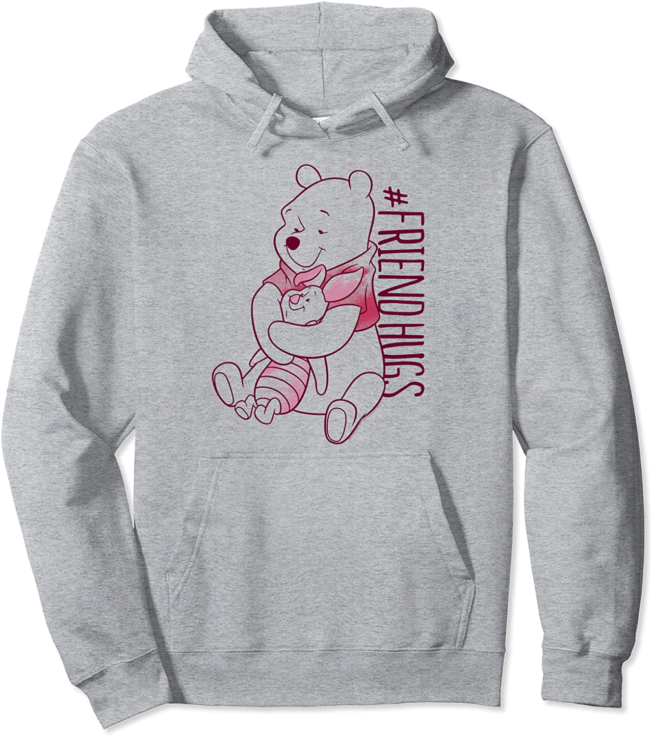 Disney Winnie The Pooh Piglet And Pooh Friend Hugs Pullover Hoodie