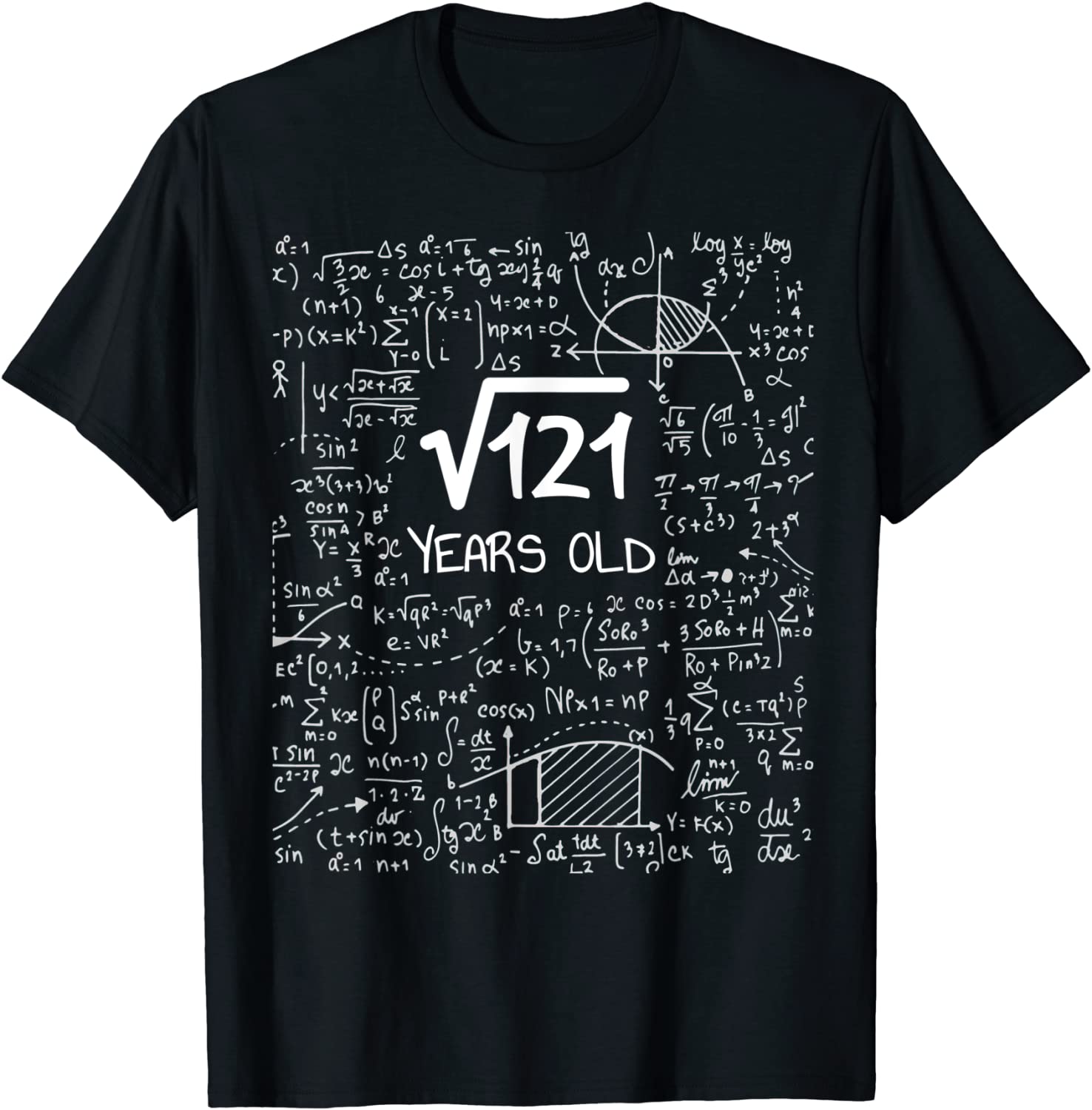 Square Root of 121 11 Years Old 11th Birthday Design T-Shirt