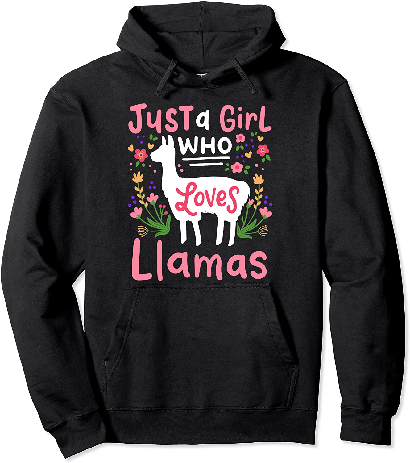 Llama Just a Girl Who Loves Llamas Llama Lover Gift Pullover Hoodie
