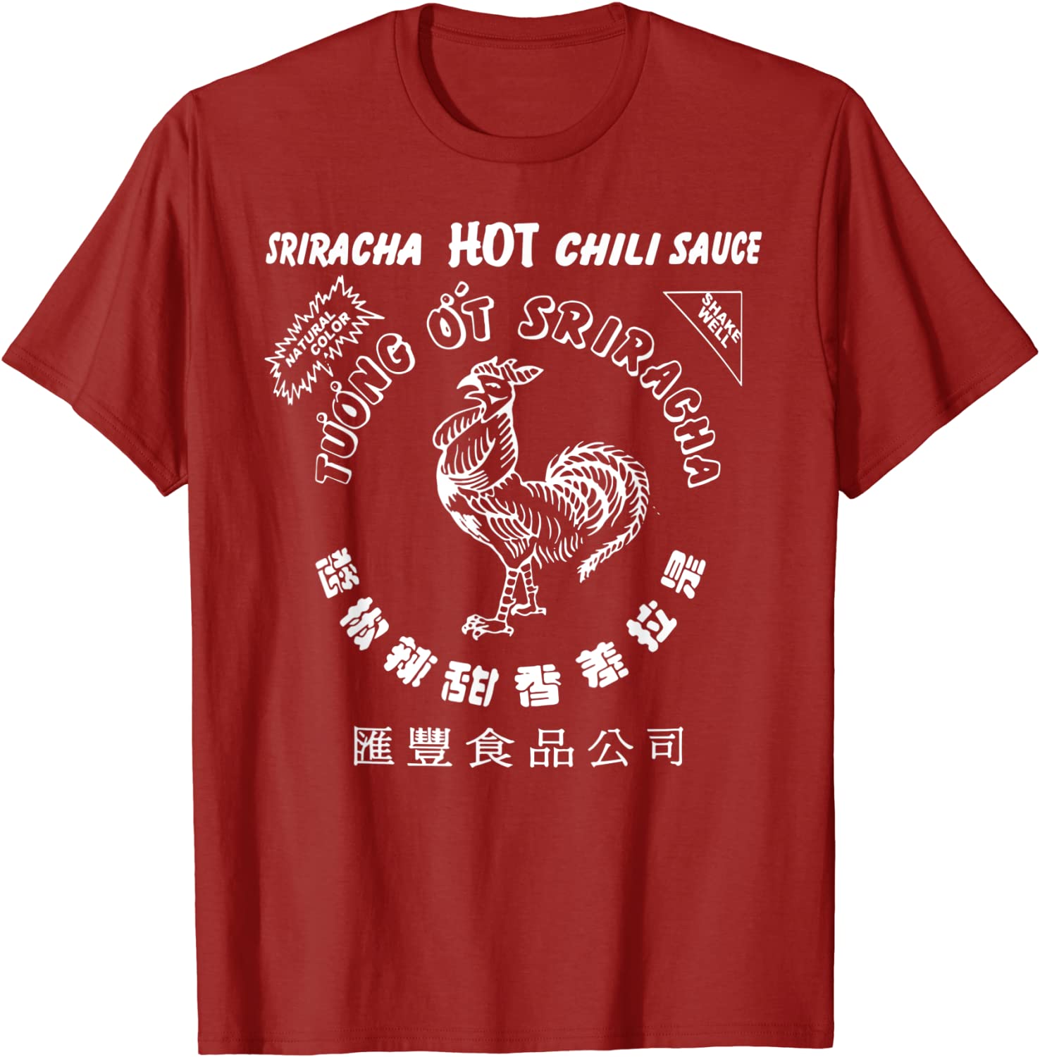 Sriracha Official Hot Chili-Sauce Mens Graphic T-Shirt T-Shirt