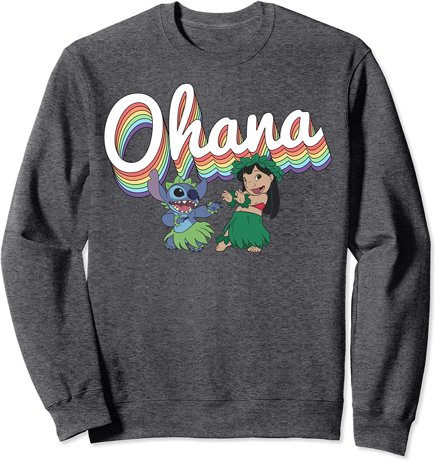 Disney Lilo Stitch Pride Ohana Rainbow Sweatshirt