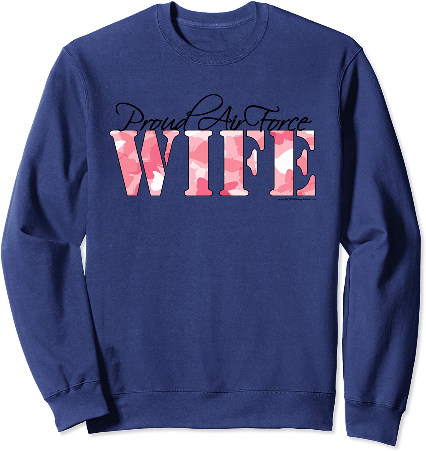 Proud Air Force USAF Wife Butterfly Camo Sweatshirt